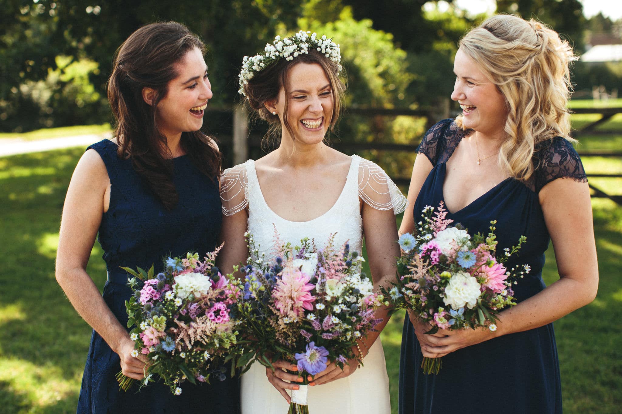 Bridesmaids the garden barn photography