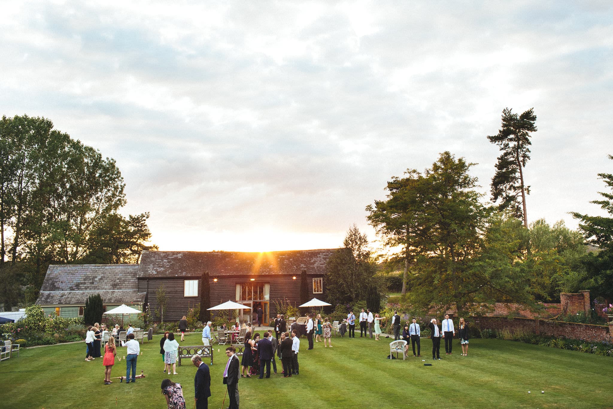 garden barn wedding photo