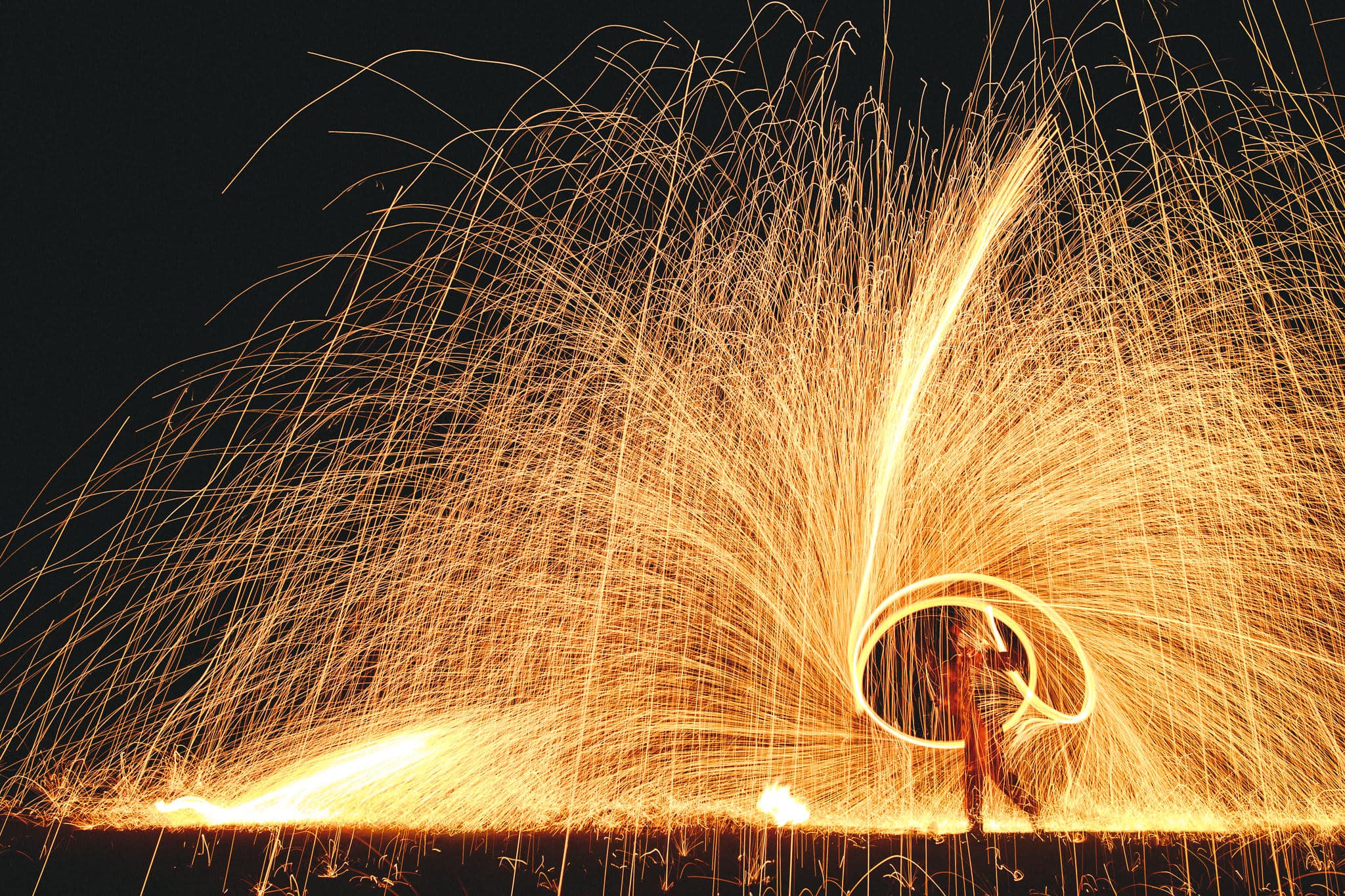 fireworks wedding photograph