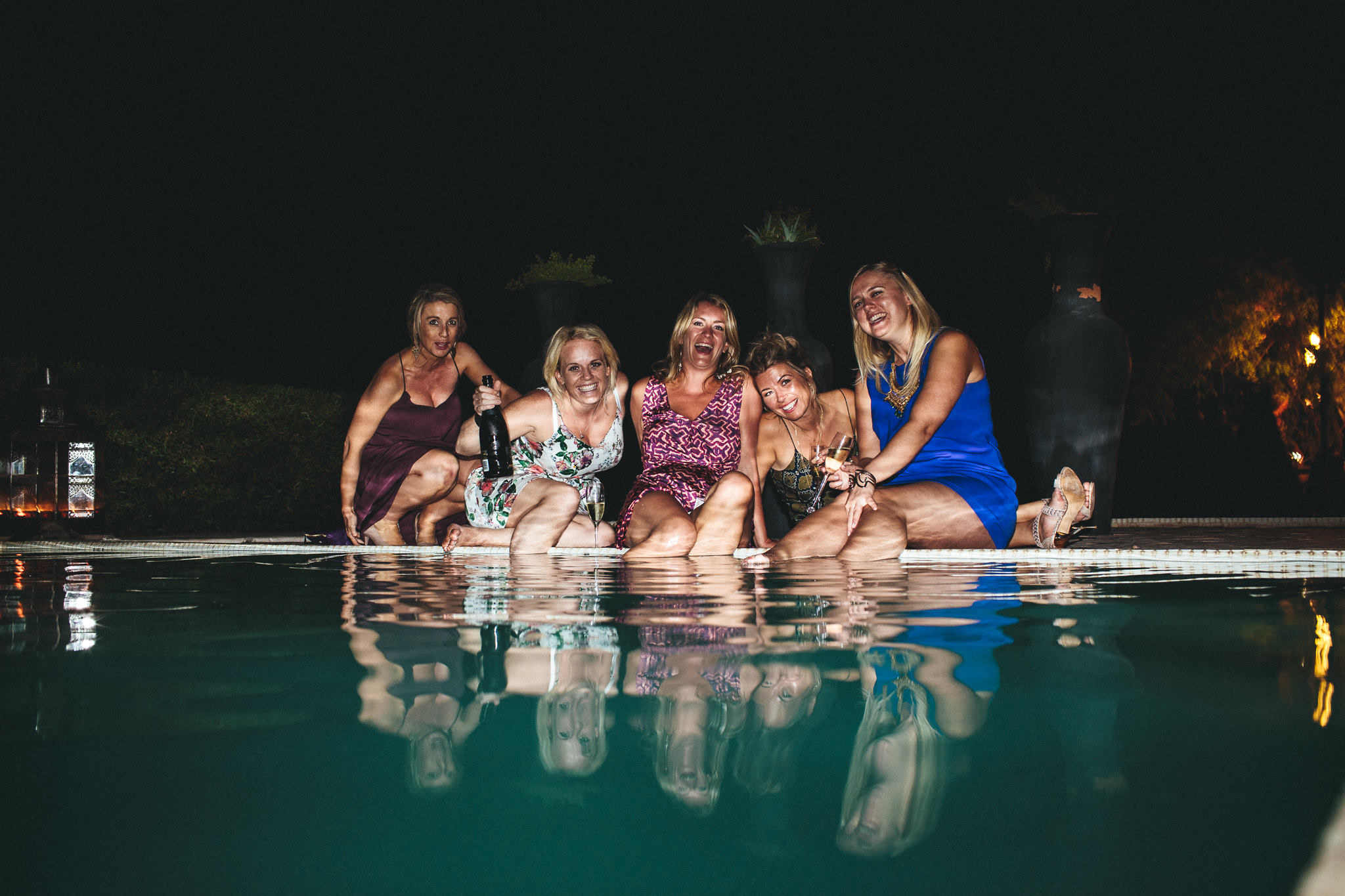 pool fawakay villas morocco wedding photo