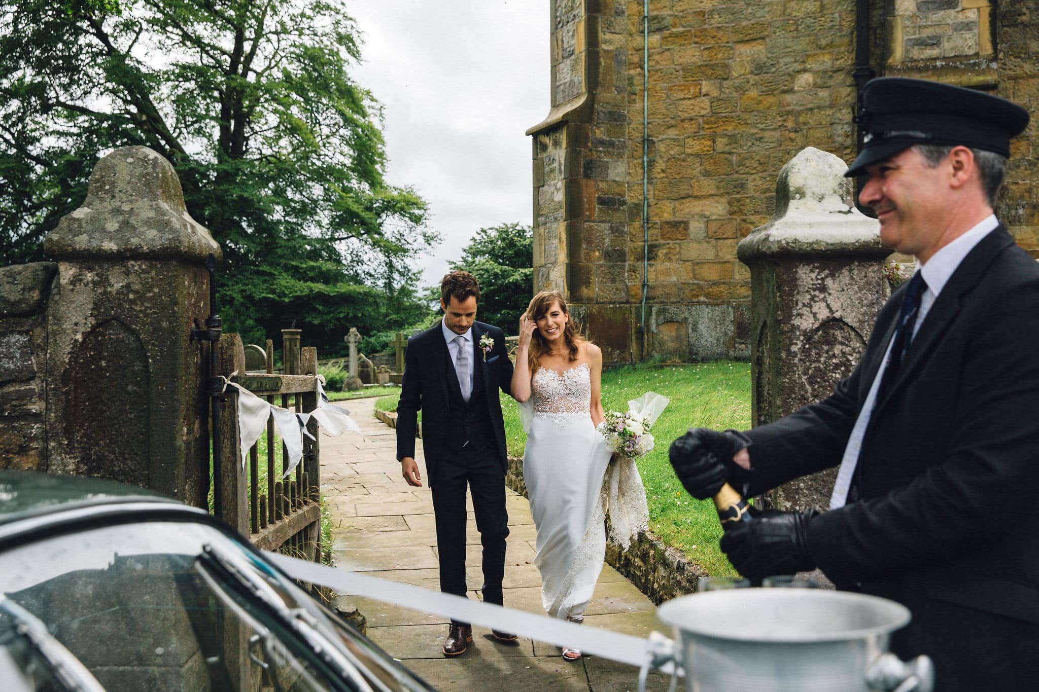 bride and groom browsholme hall wedding