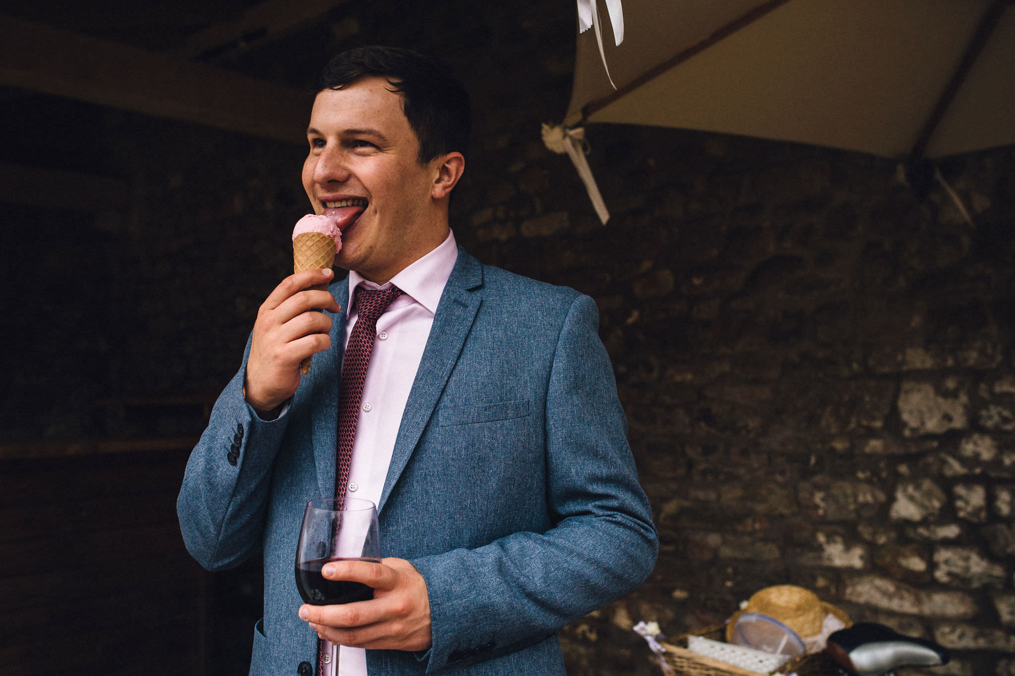 ice cream bike browsholme hall wedding photography