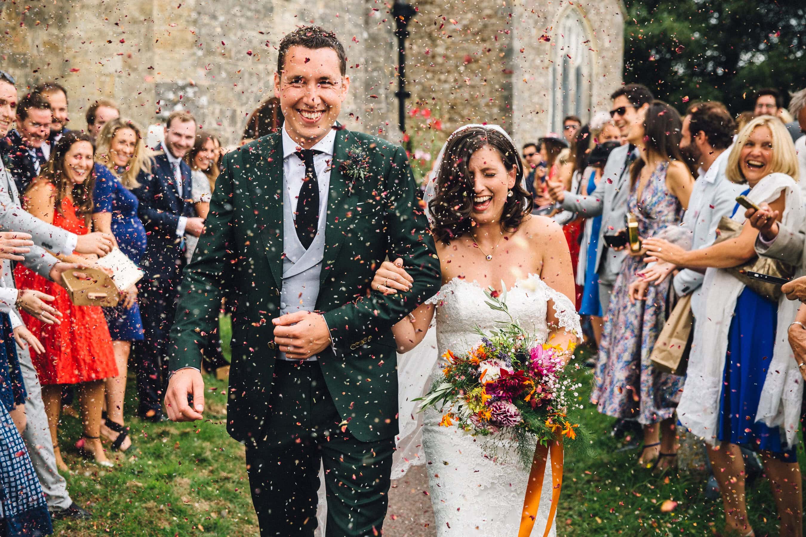 confetti devon wedding