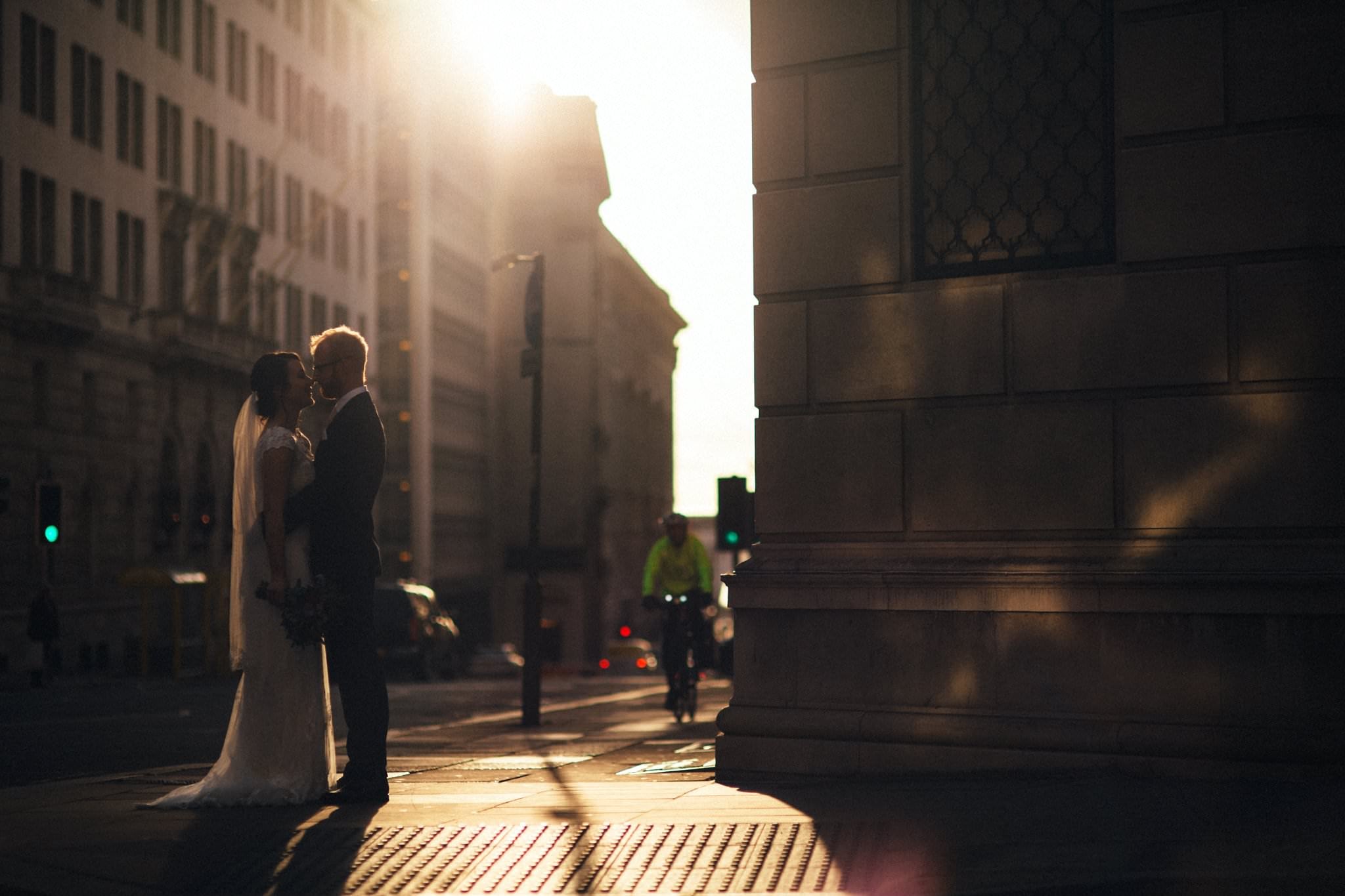 sunset couples portrait