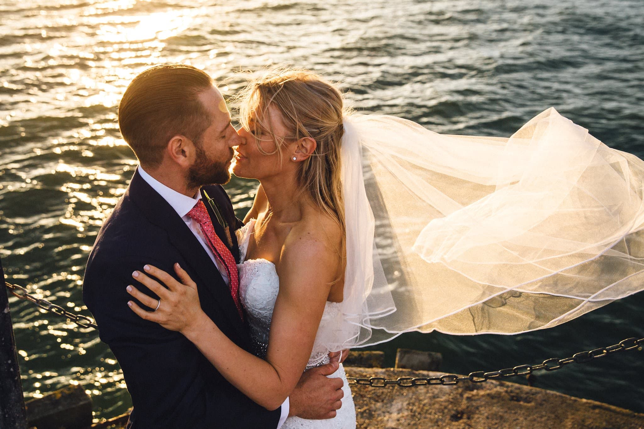 sunset bride and groom photography