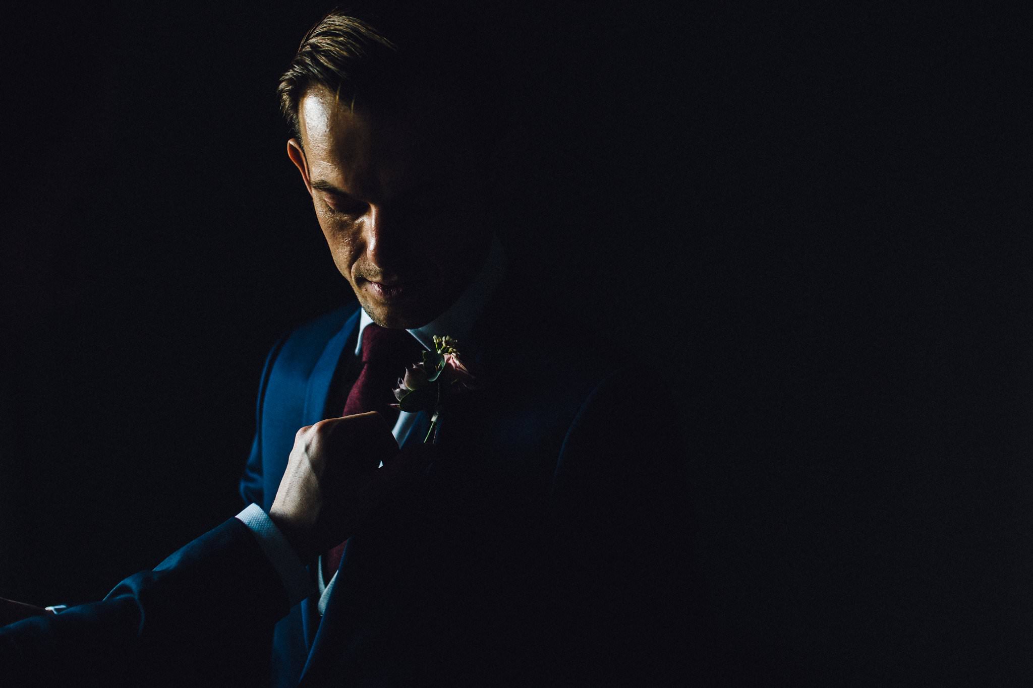 groom getting ready