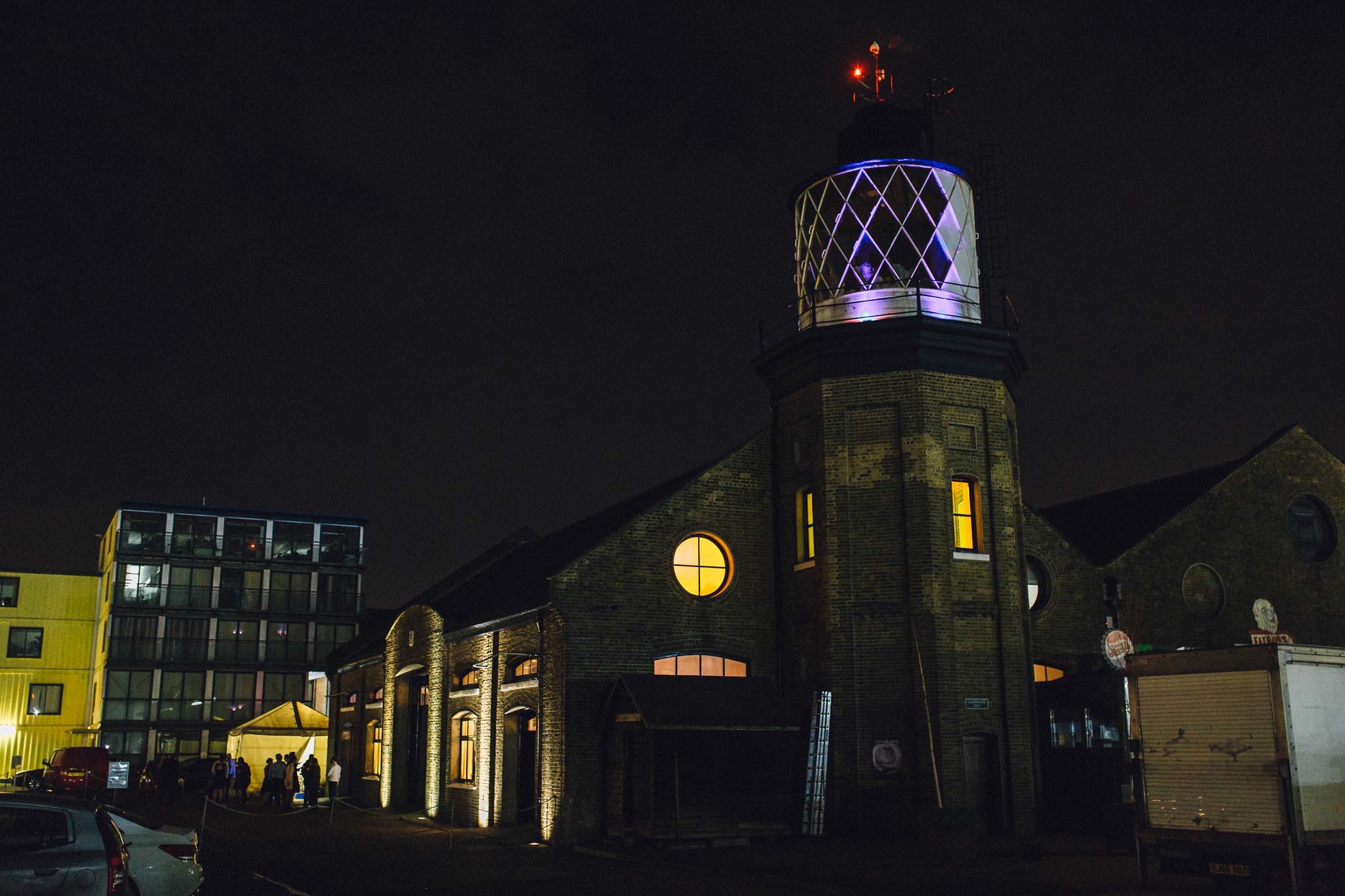 lighthouse at night