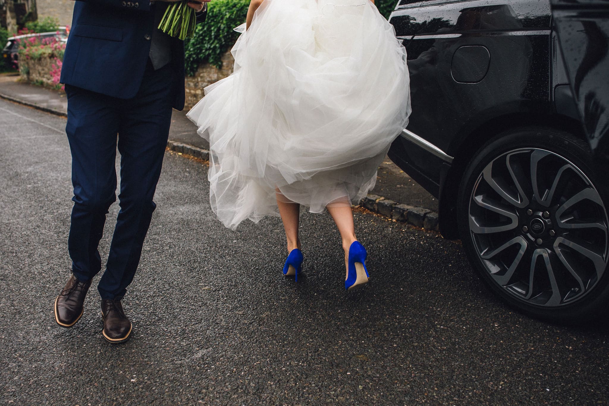 blue bridal shoes