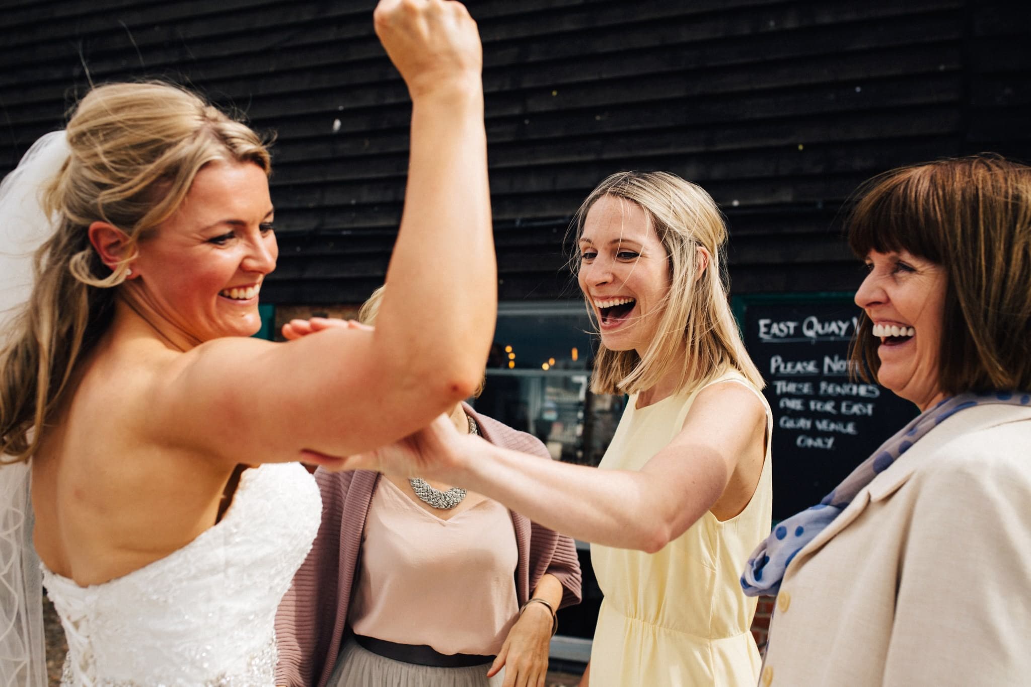 bride laughing