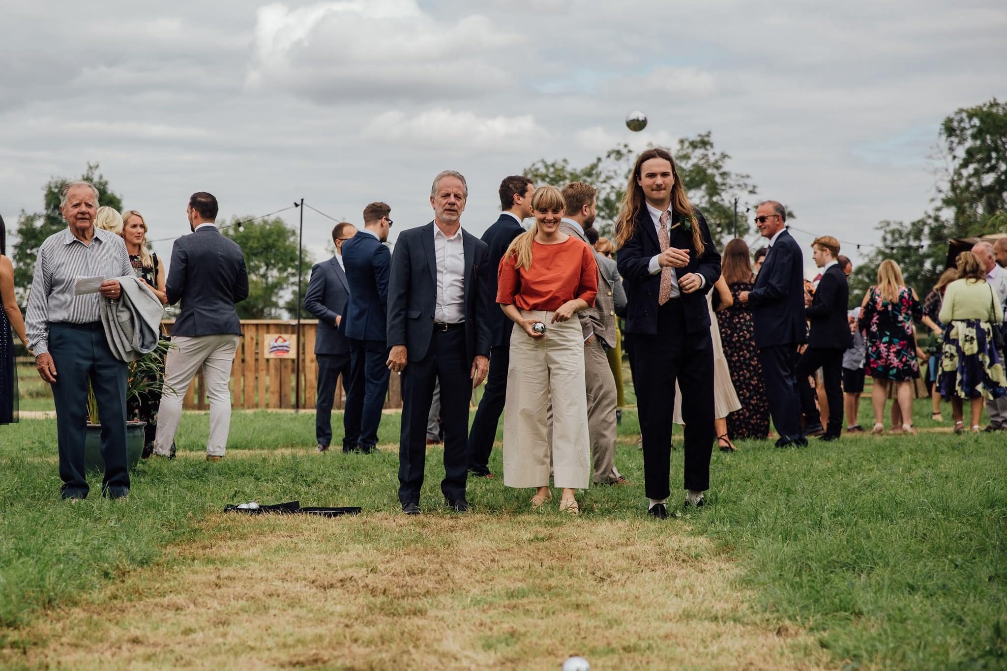 garden games at a wedding