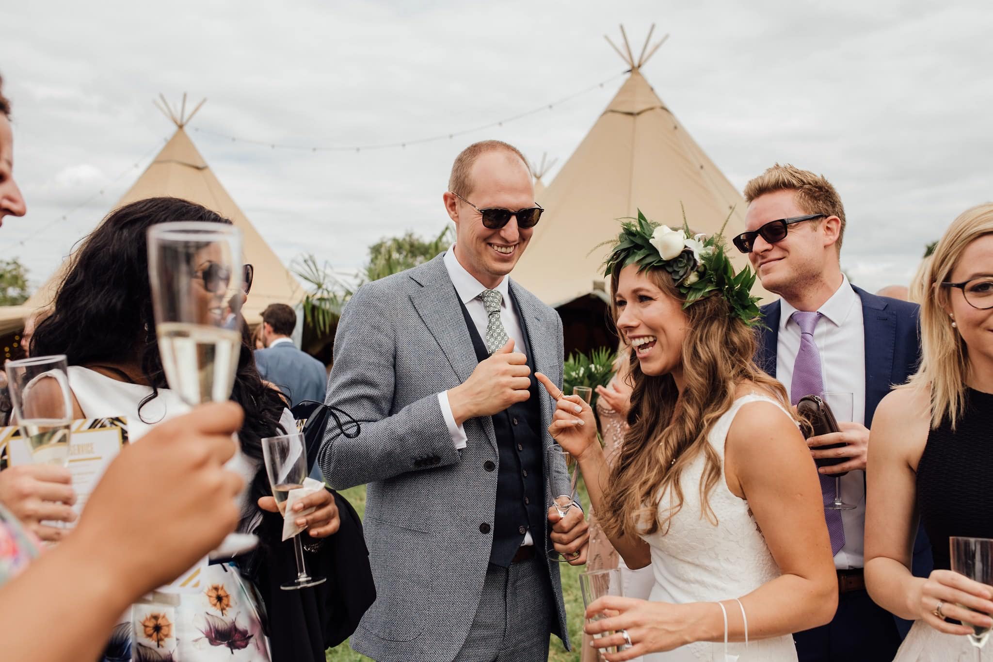 tipi garden wedding photography