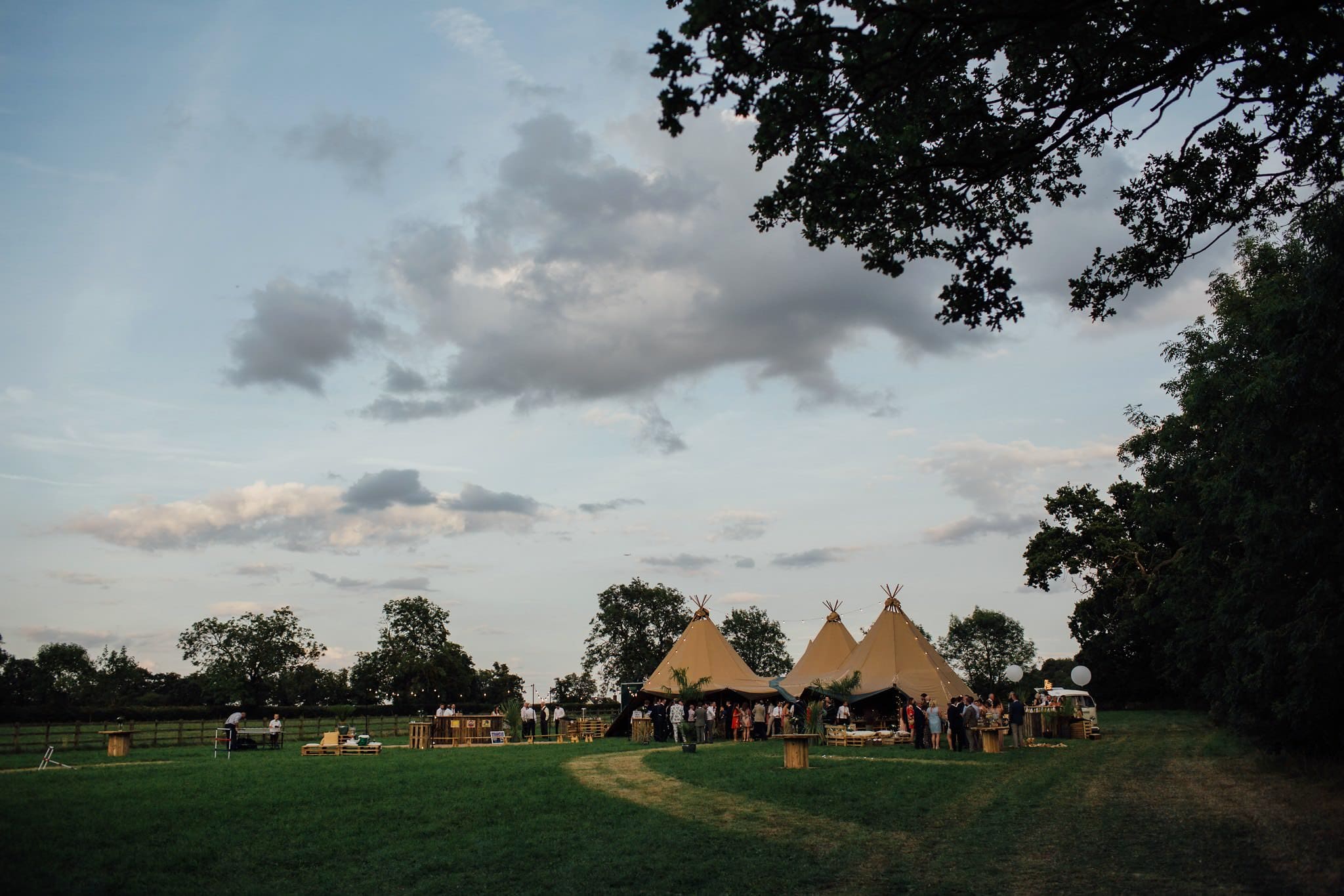 tipis at dusk