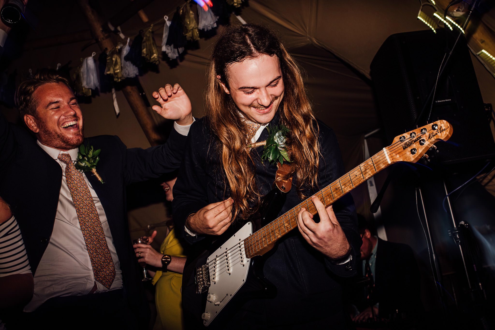 awesome dance floor shot electric guitar