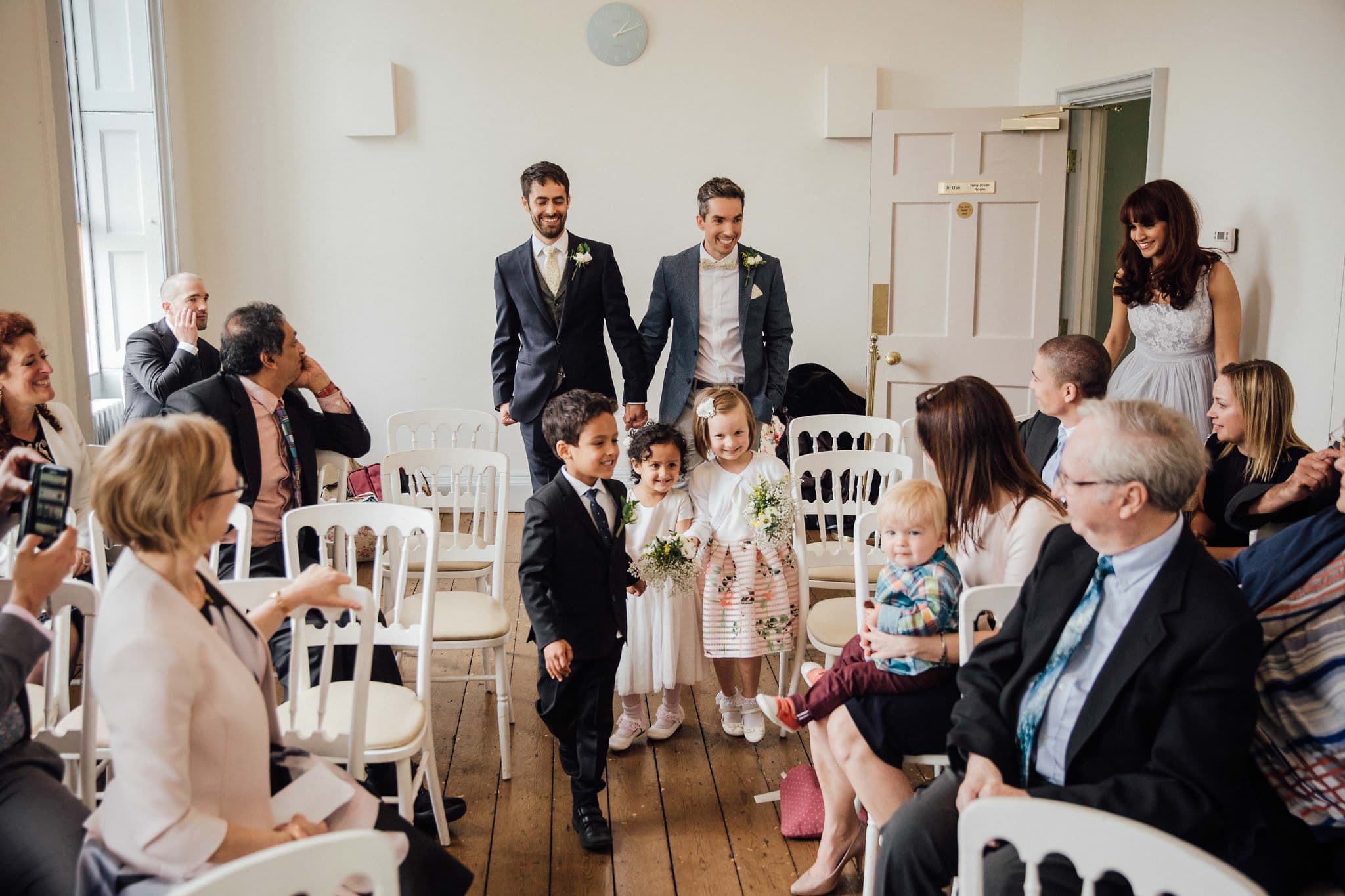 gay wedding grooms entrance