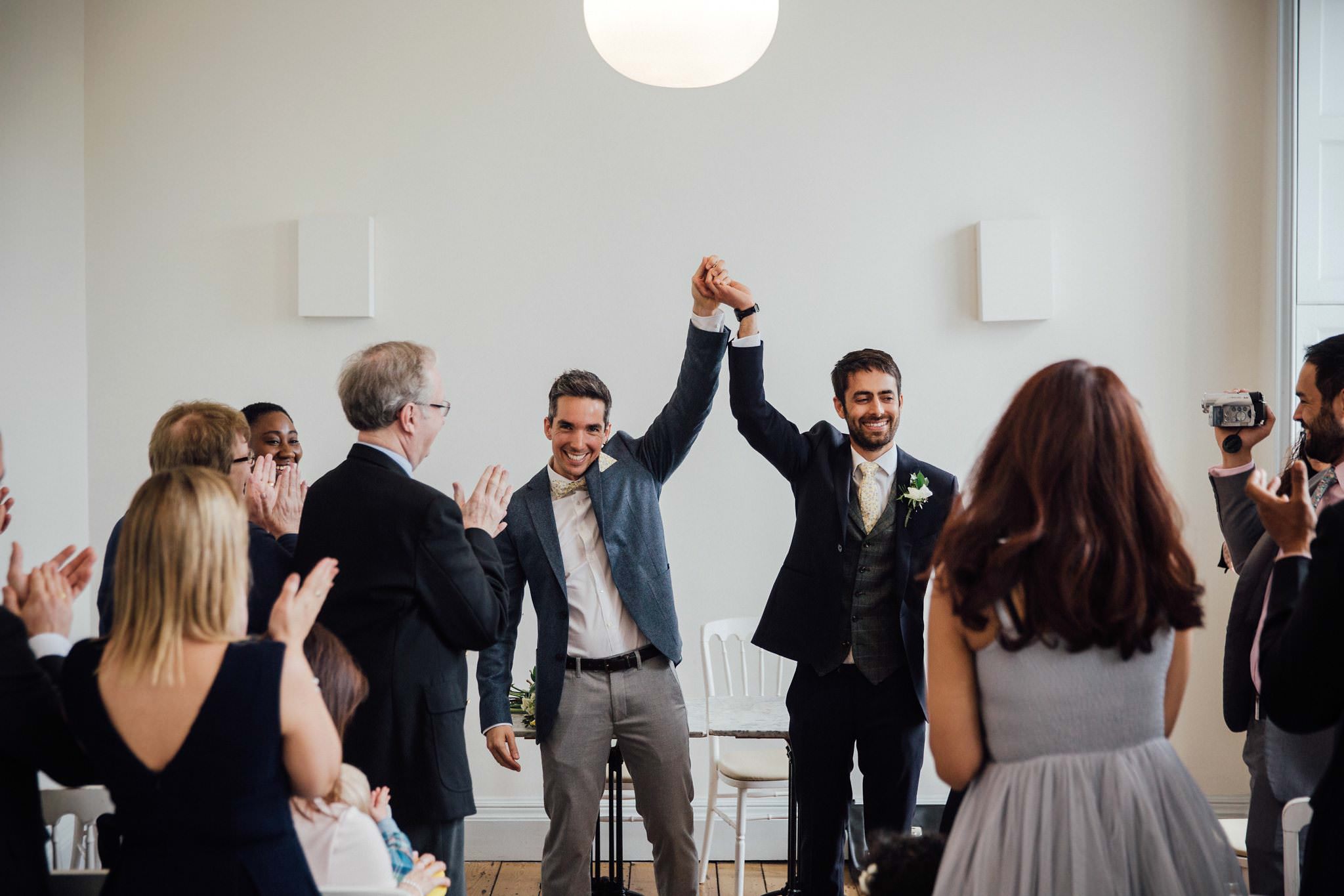 two grooms just married