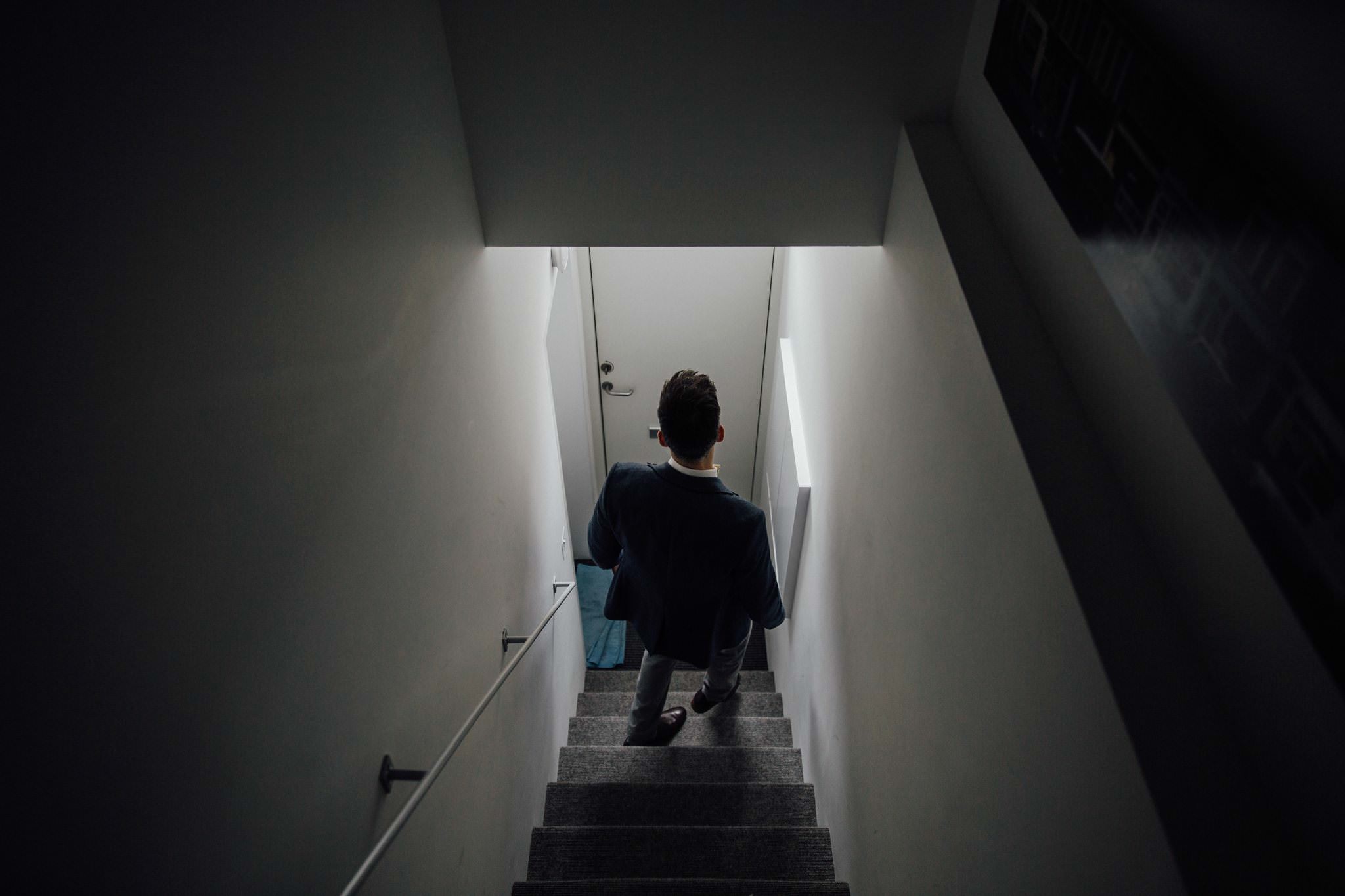 london apartment stairwell