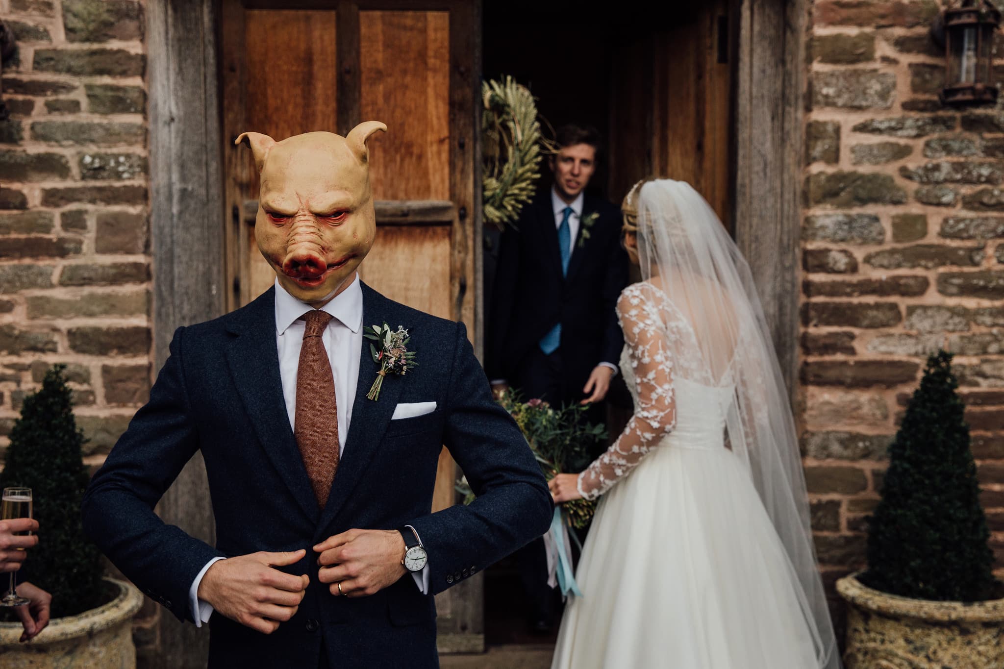 groom pig mask