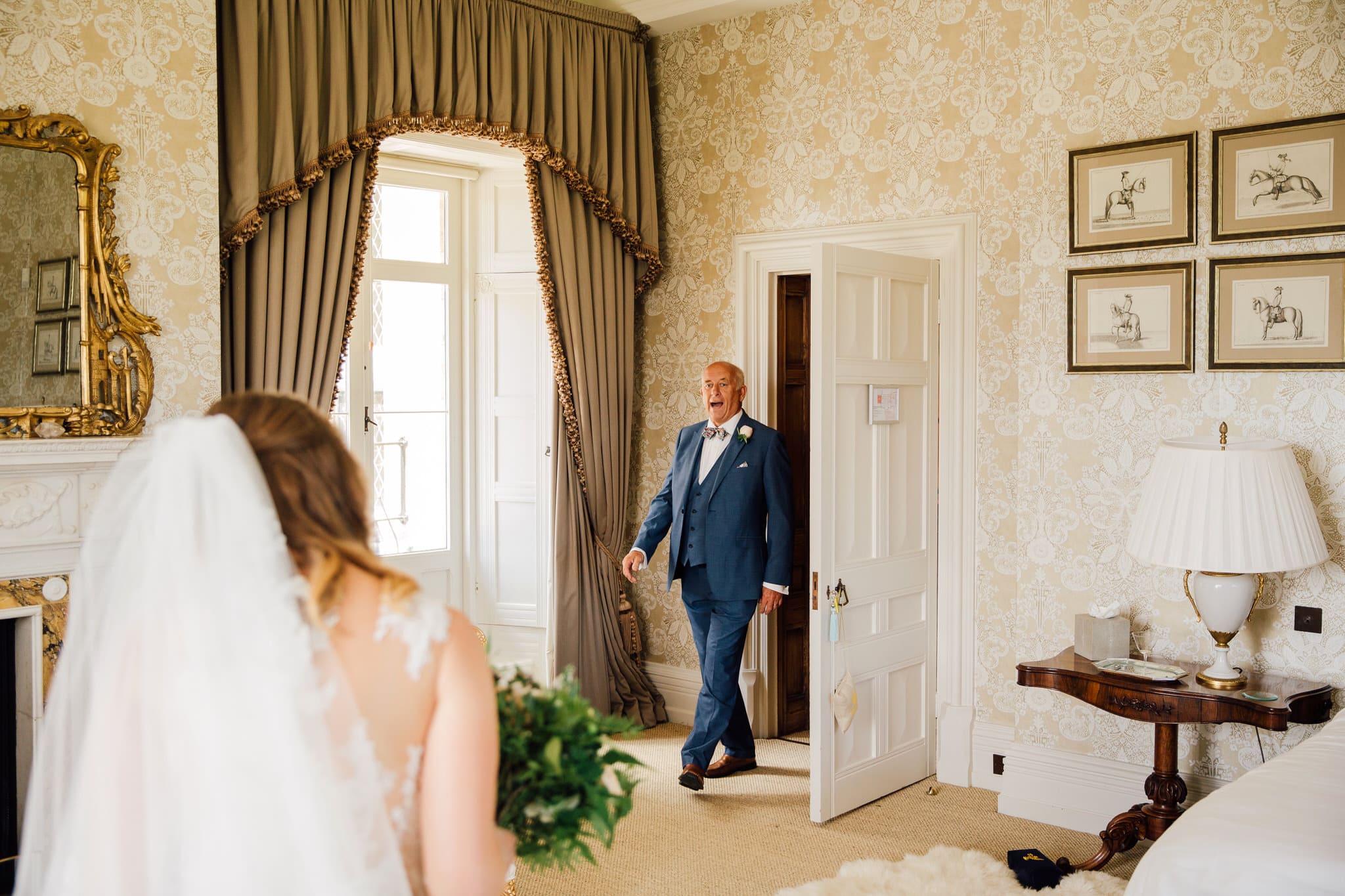 father of the bride amazed by dress