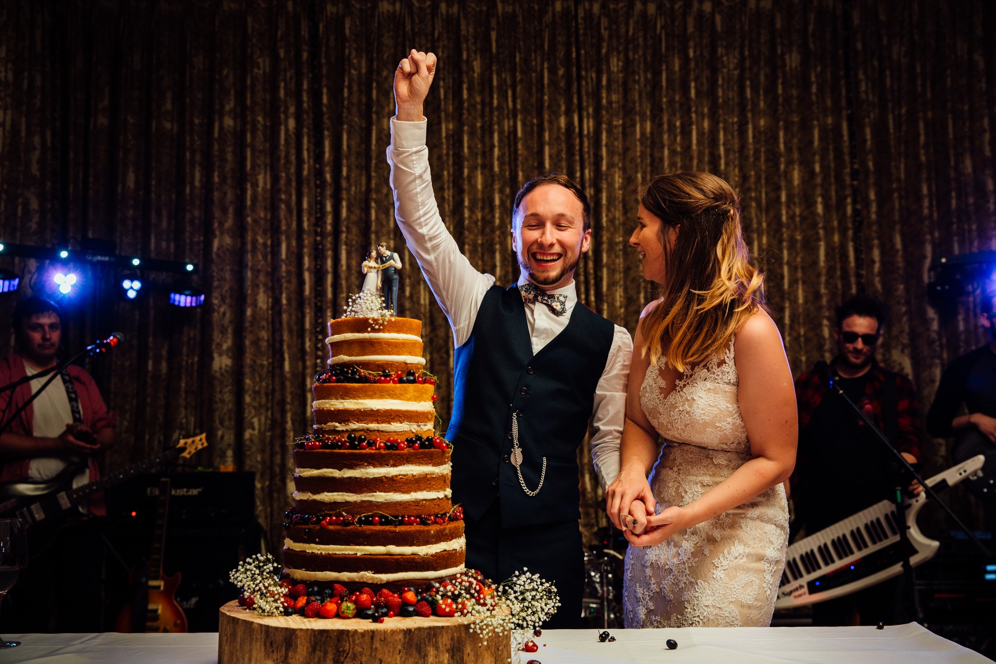 cake cutting fist pump