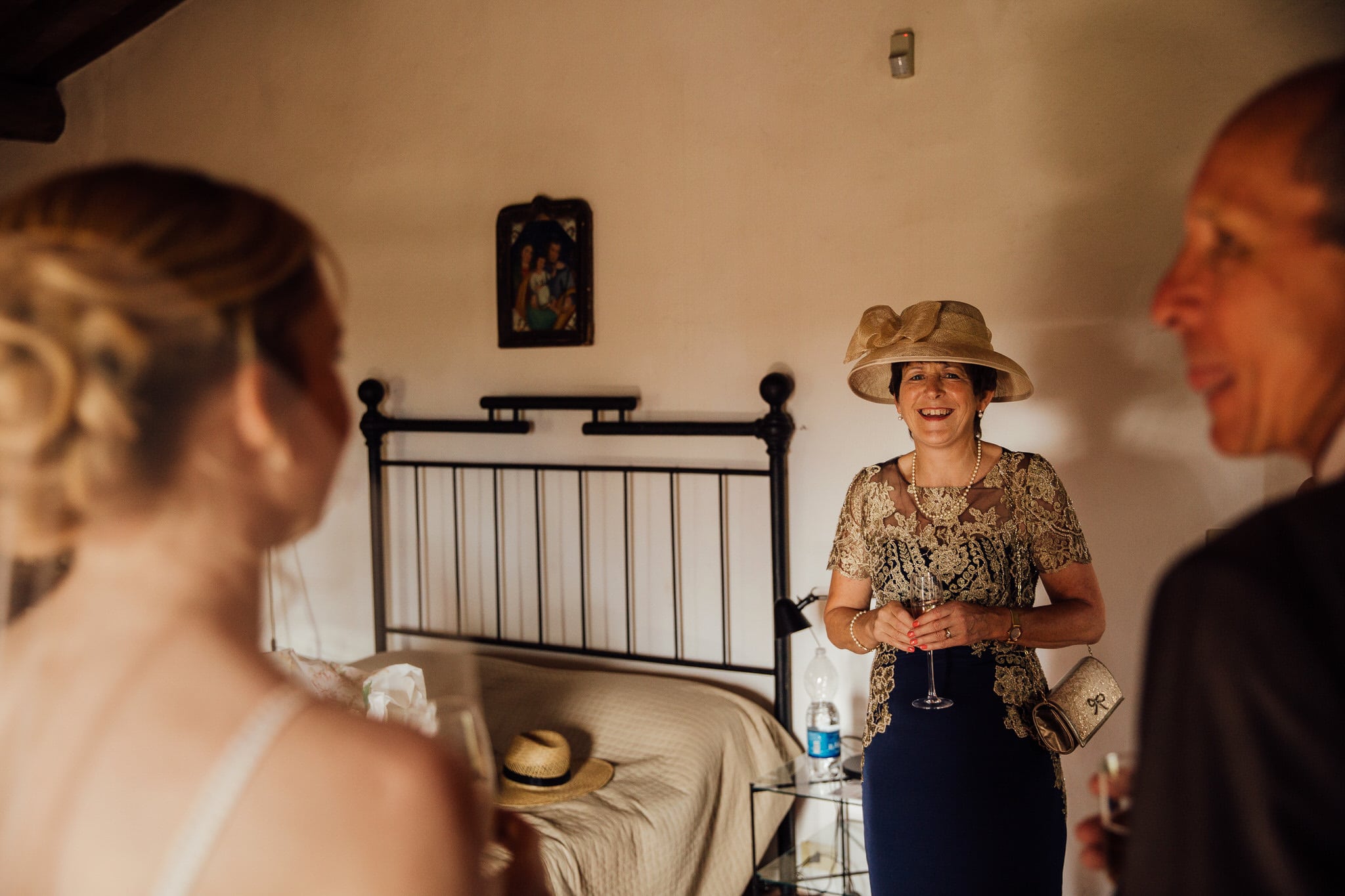 Mother of the bride laughing