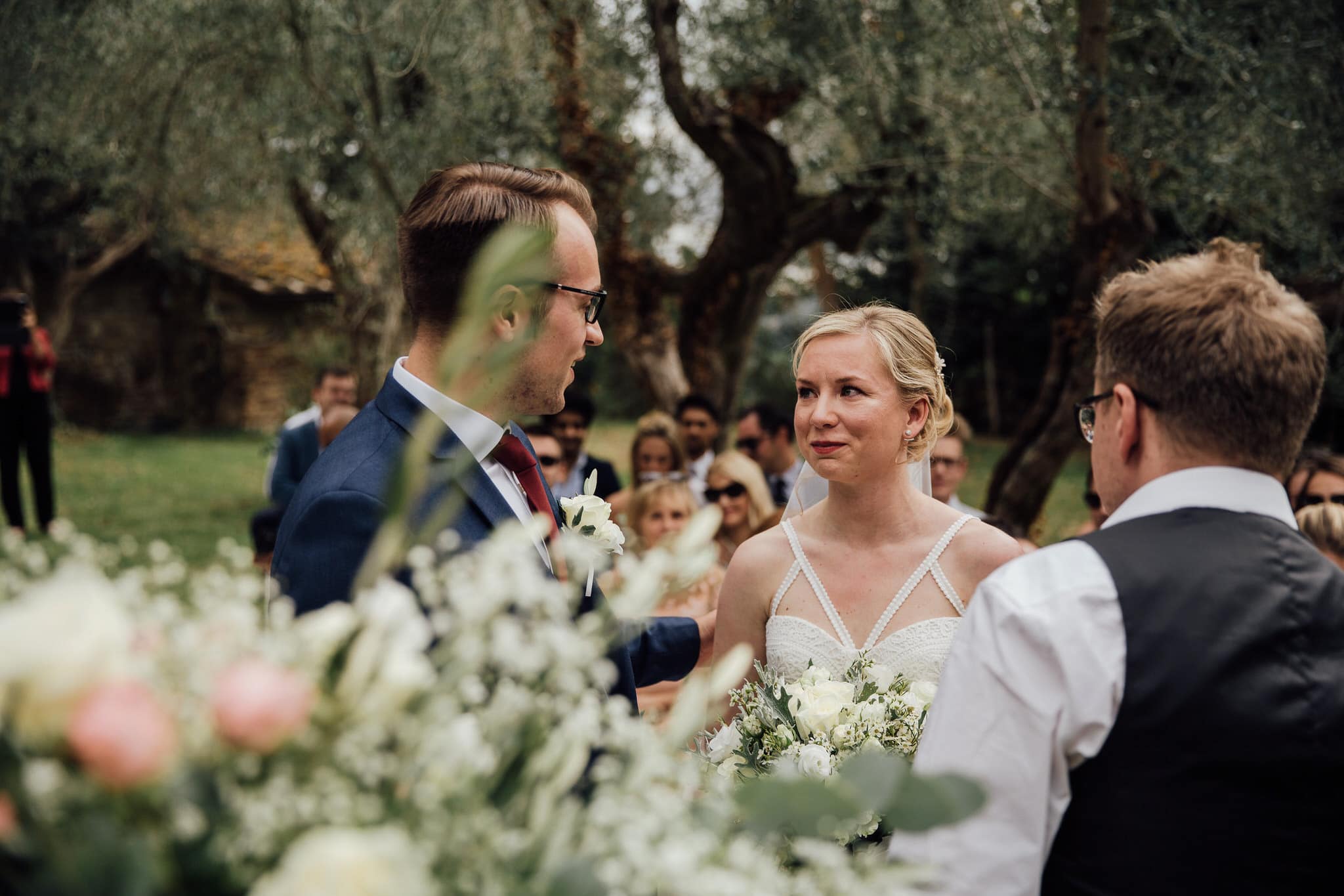 Wedding ceremony in olive grove