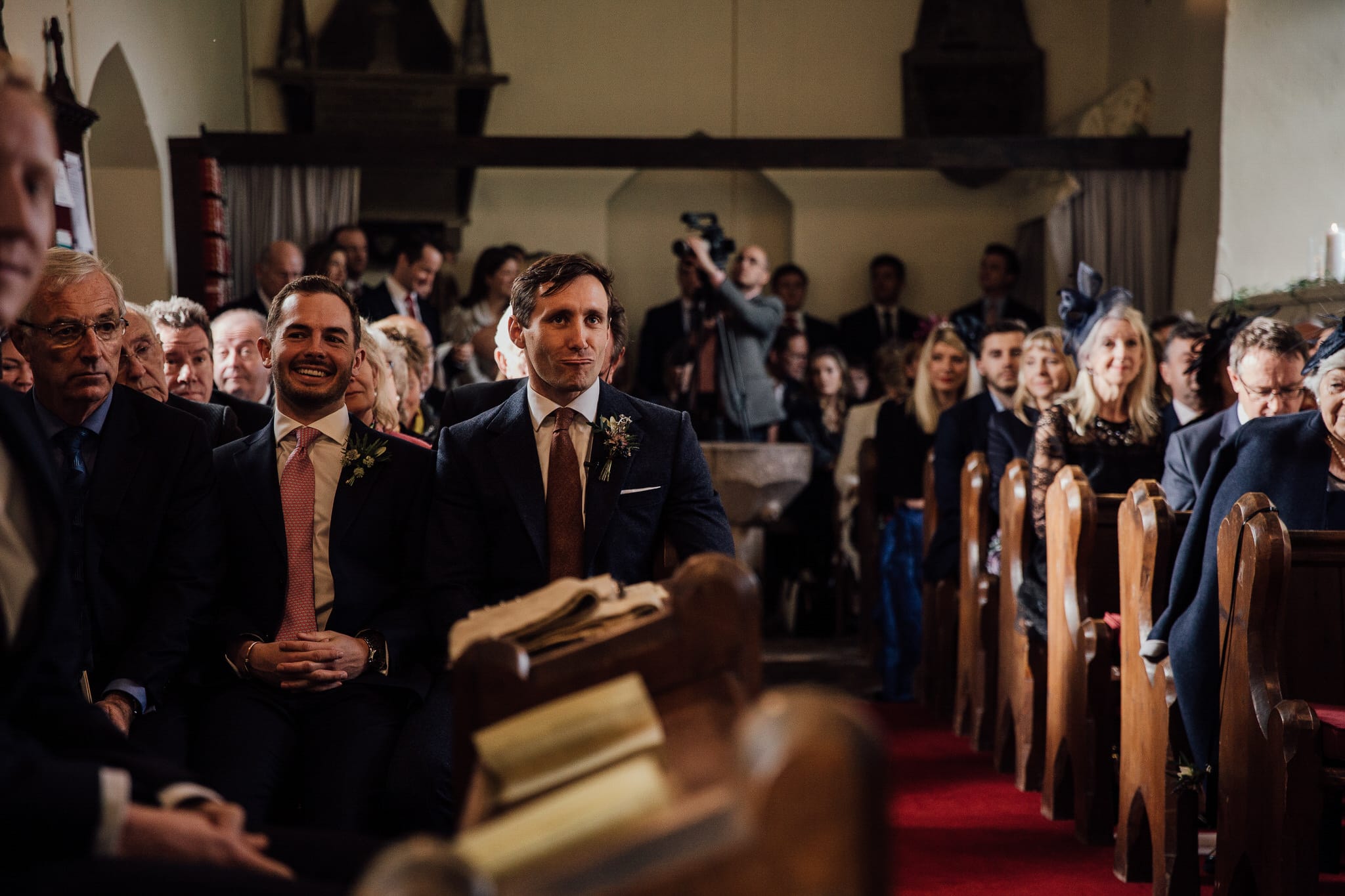 Groom waiting anxiously