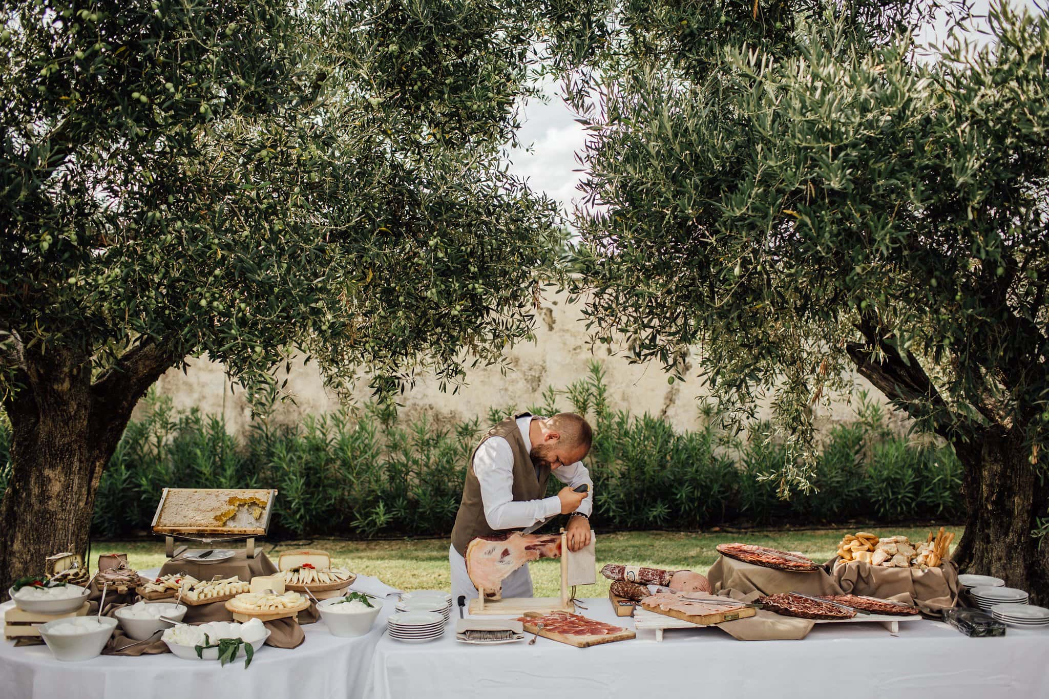 antipasti served at Villa Medicea di Lilliano, Florence, Italy