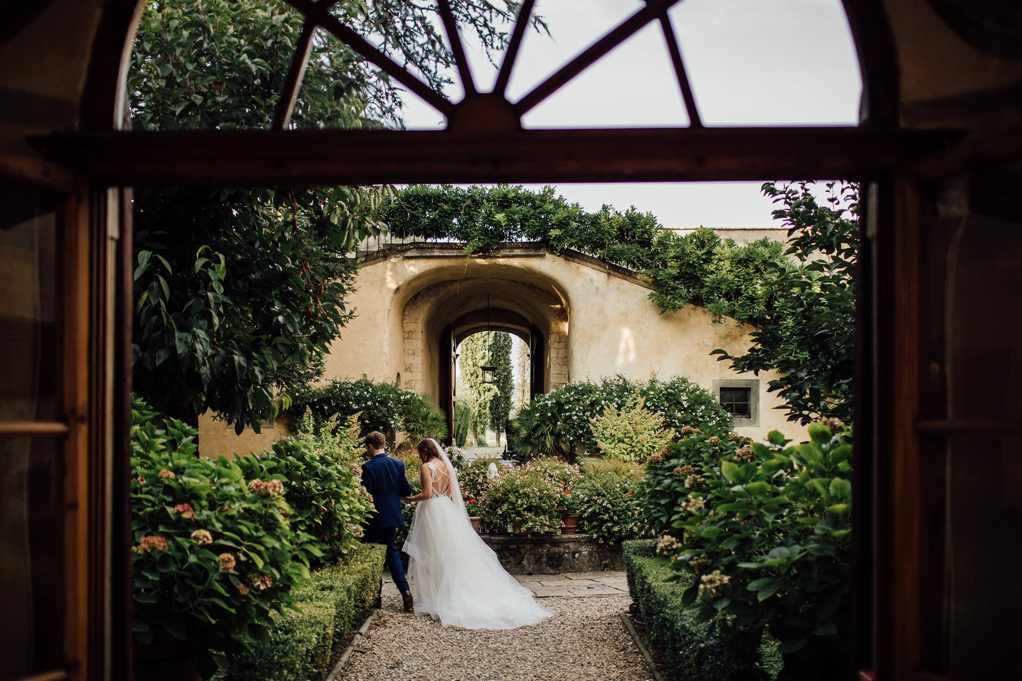 gardens at Villa Medicea di Lilliano, Florence, Italy, Destination Wedding