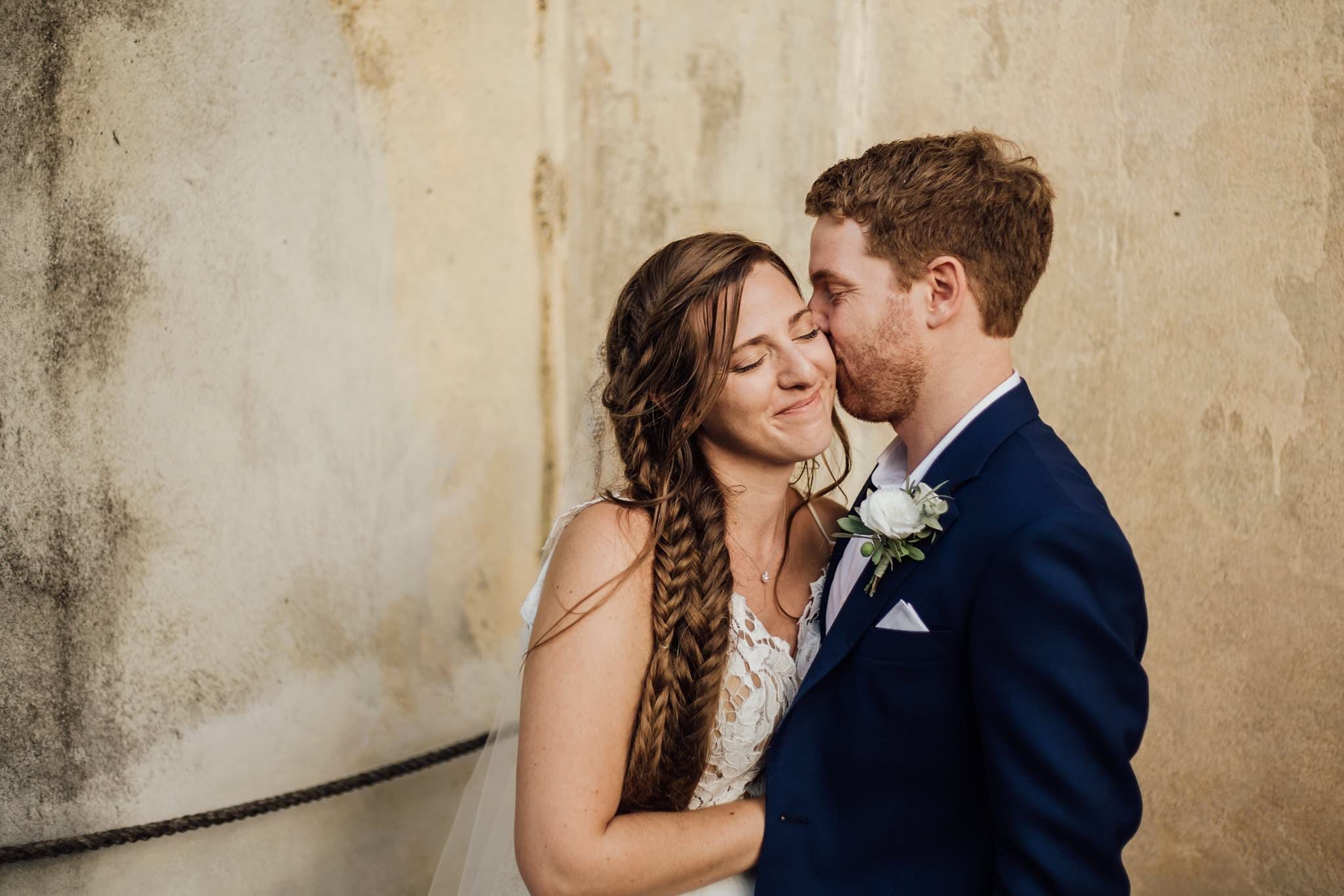 close up of bride and groom love