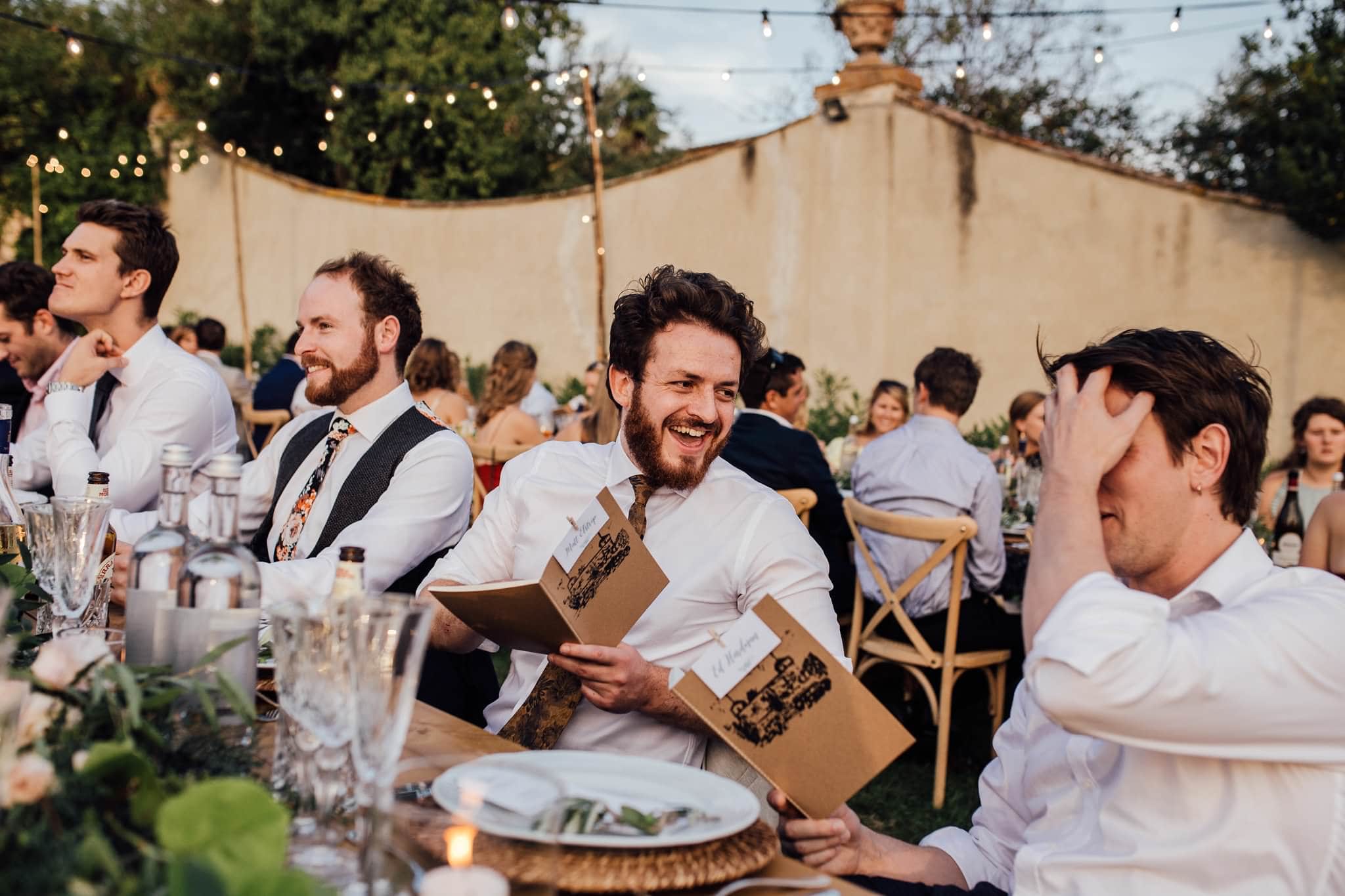 personalised messages for guests at wedding