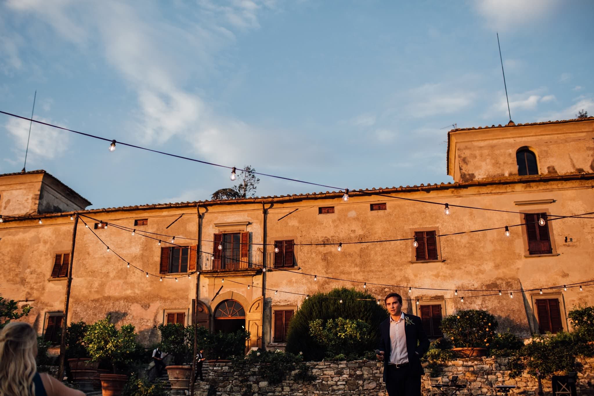 golden hour at Villa Medicea di Lilliano, Florence, Italy