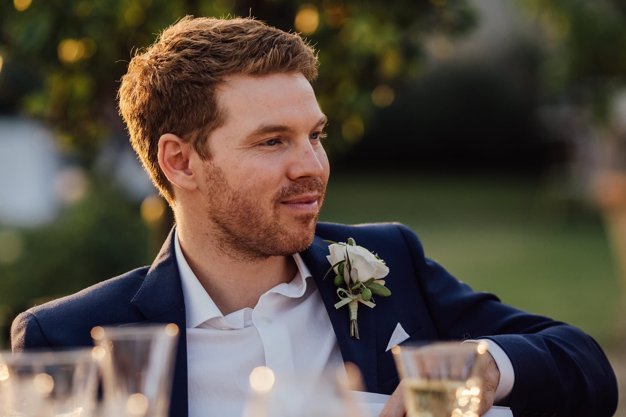 groom backlit