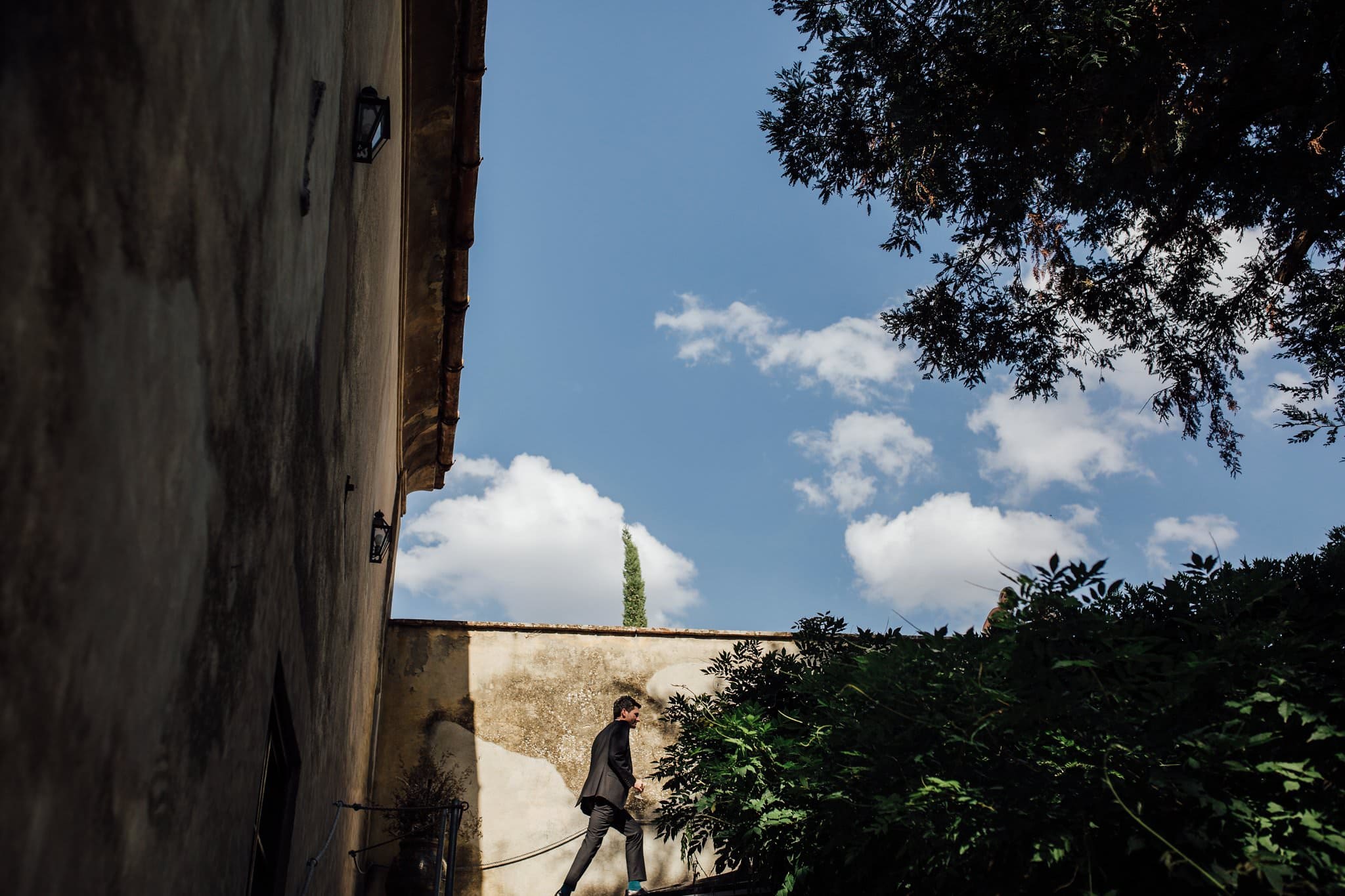 roof terrace at Villa Medicea di Lilliano, Florence, Italy