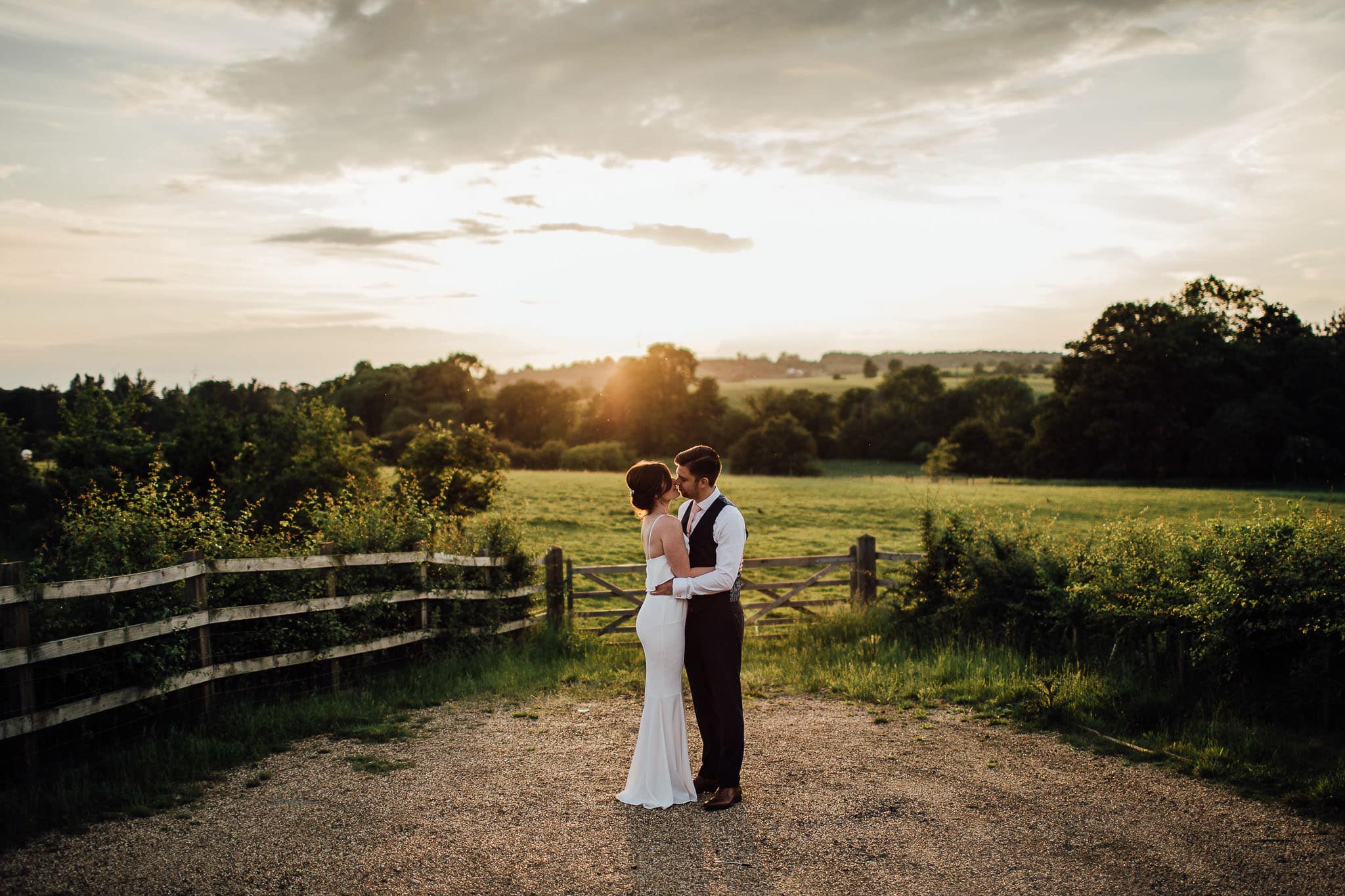 dodford manor wedding photographer sunset portrait