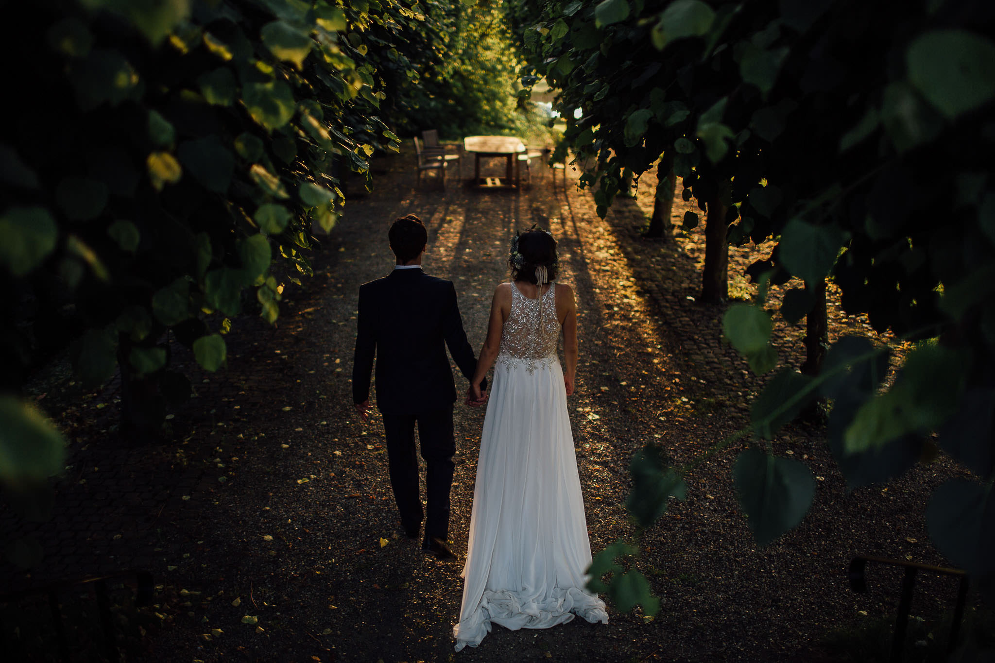 summer wedding at sunset