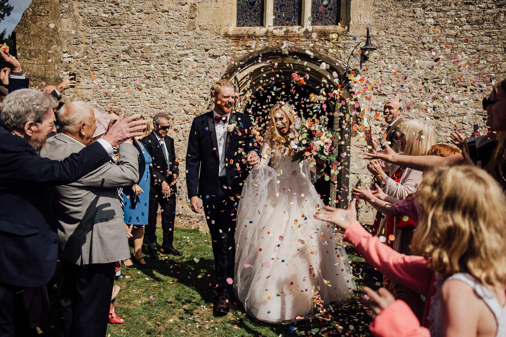 colourful confetti shot