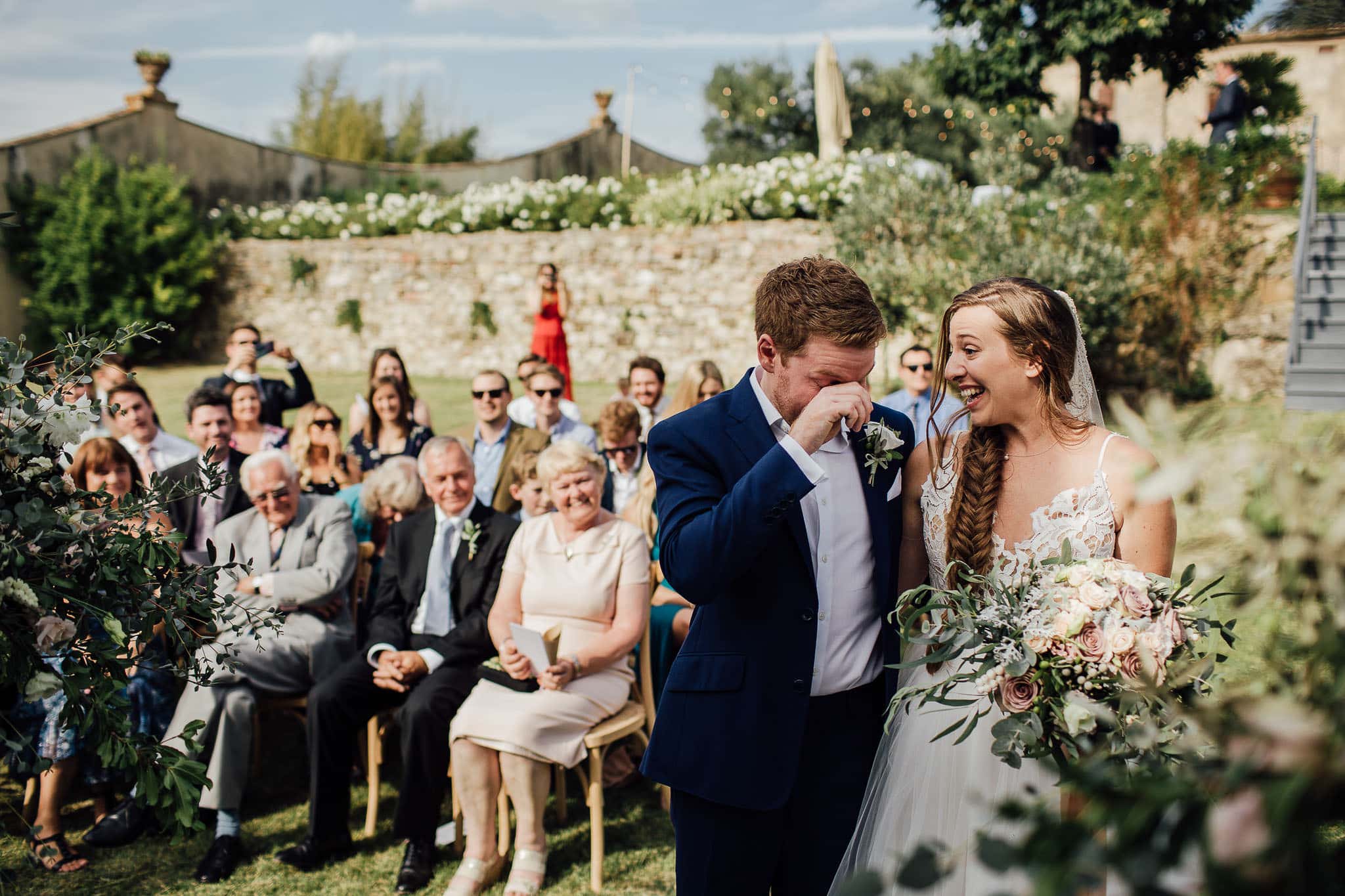 wedding ceremony on wine estate