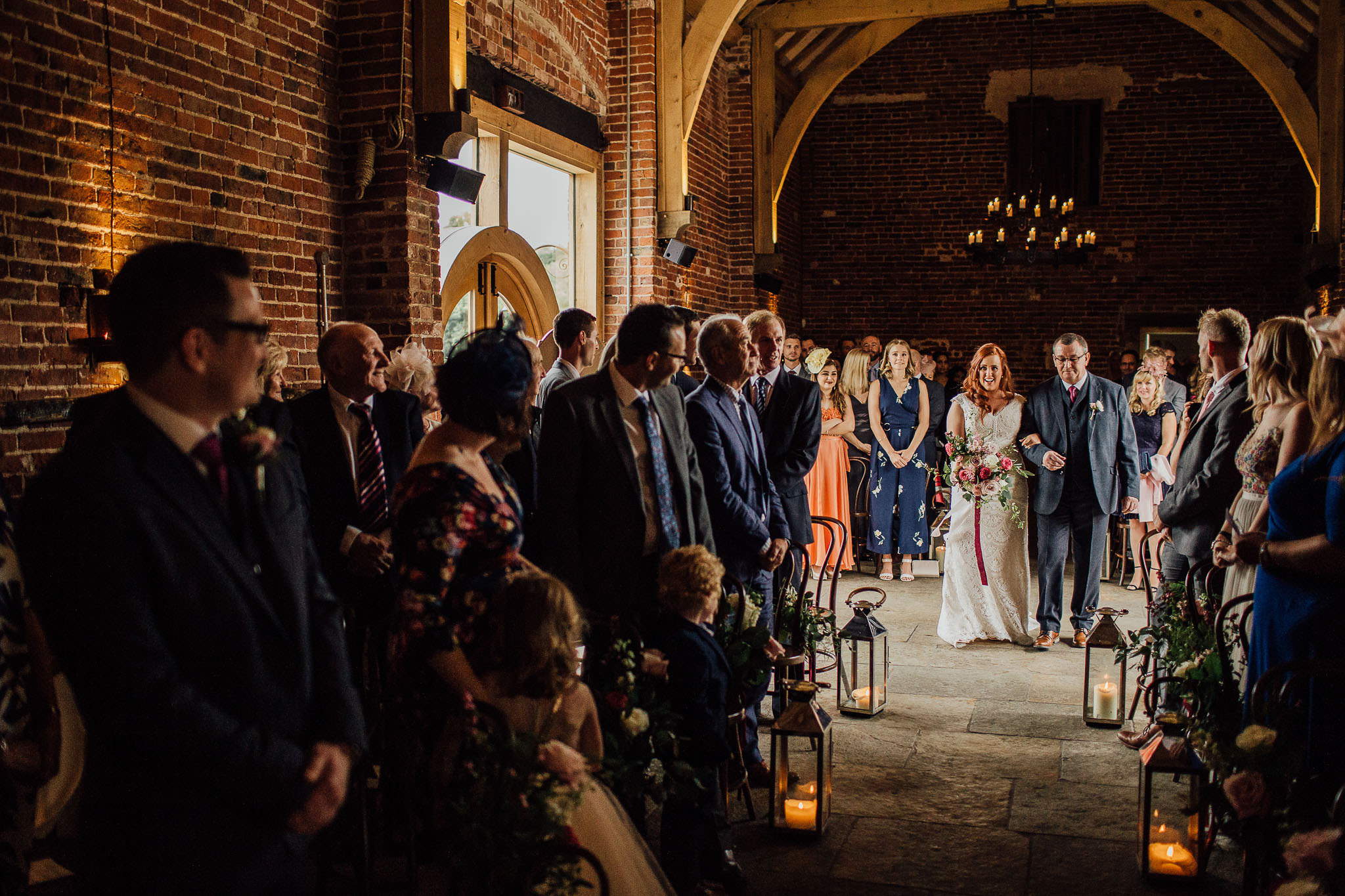 hazel gap barn wedding ceremony