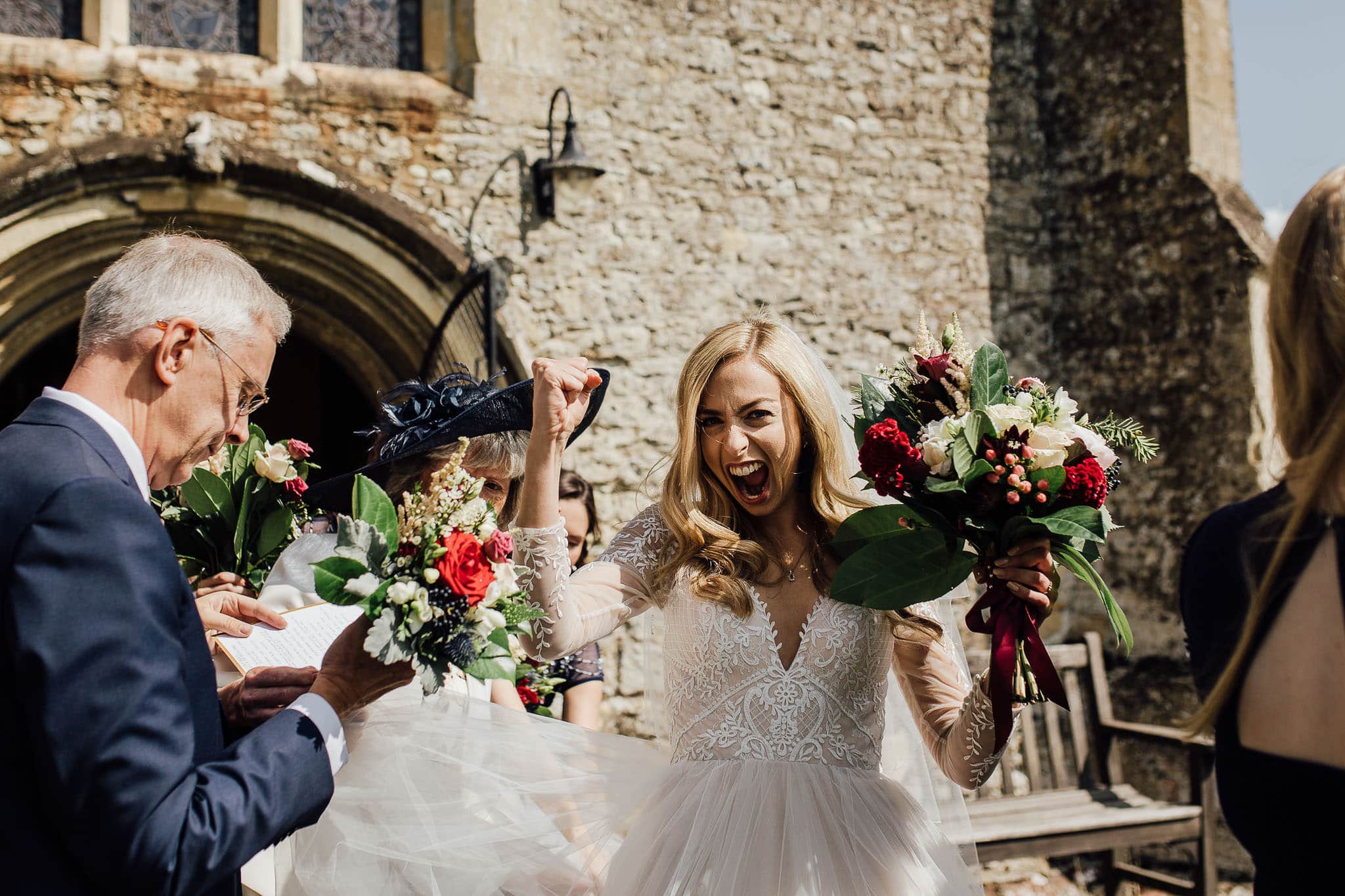 excited bride