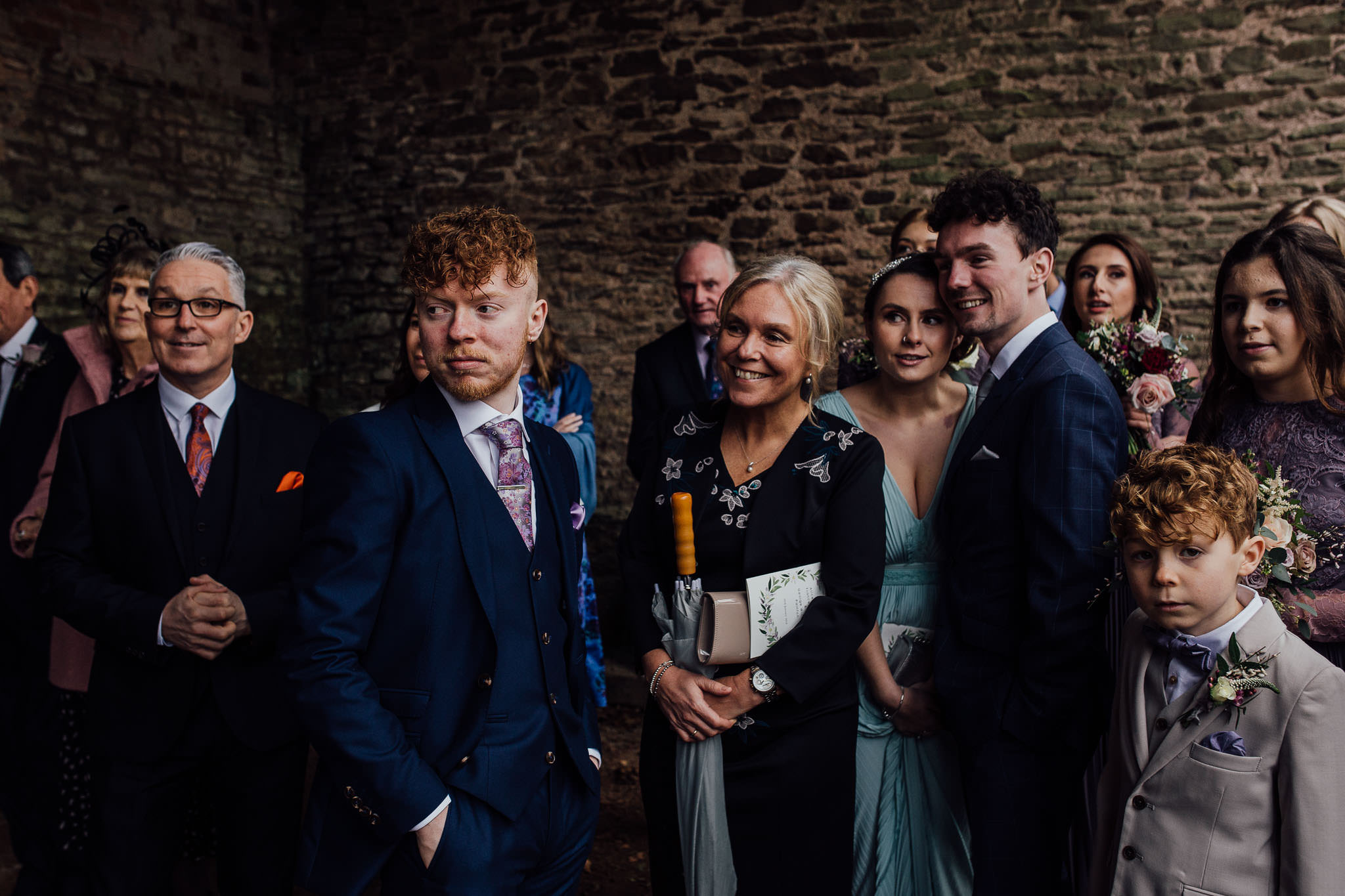 guests at Dewsall Court wedding