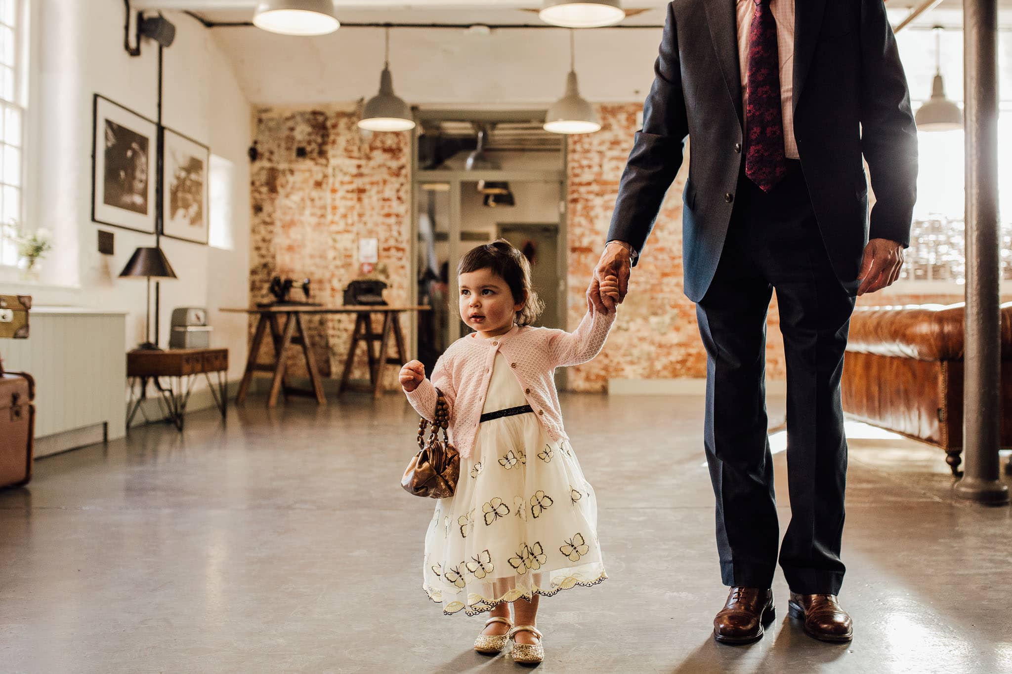 flower girl with handbag