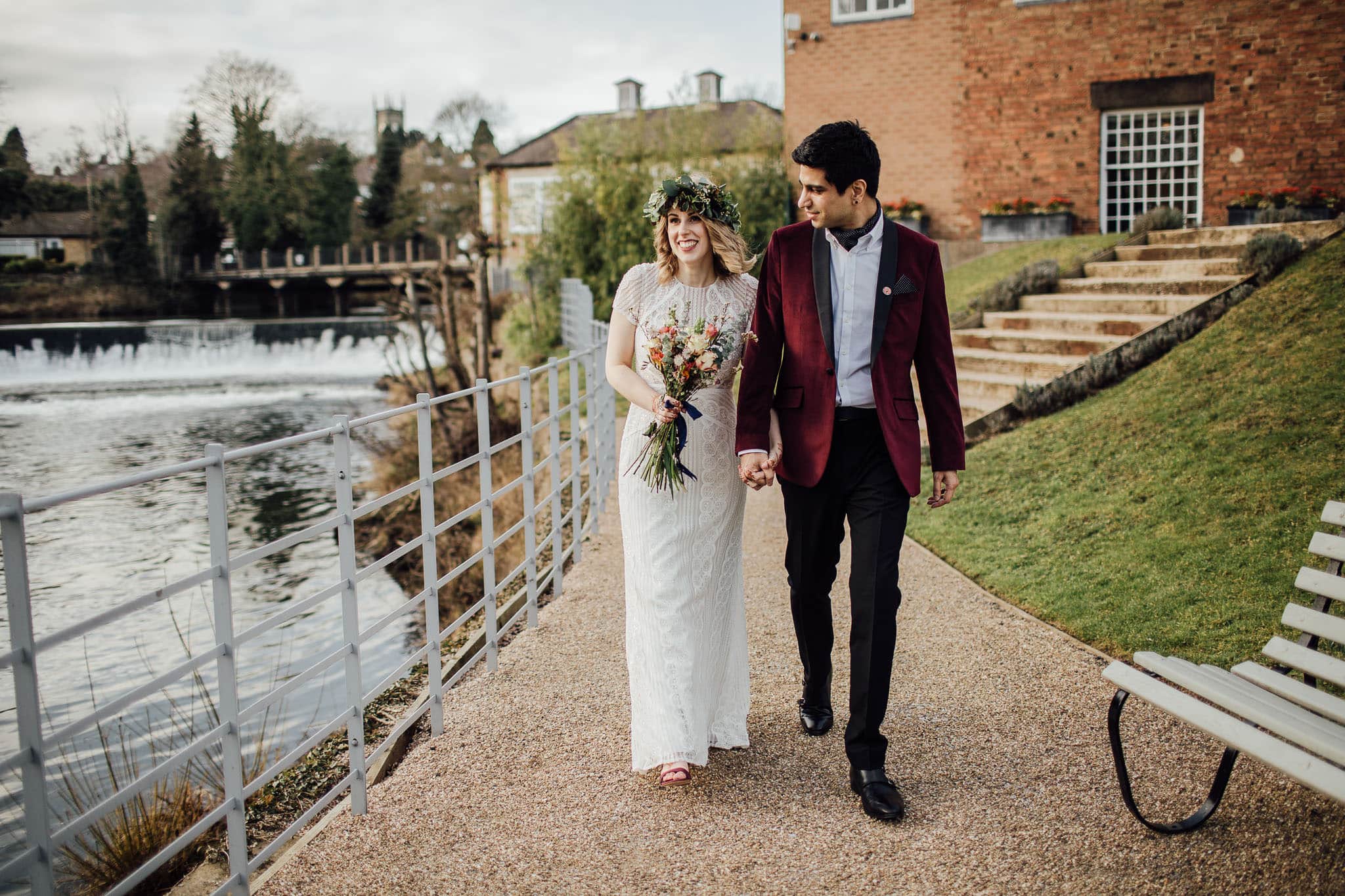 natural wedding photos at the west mill