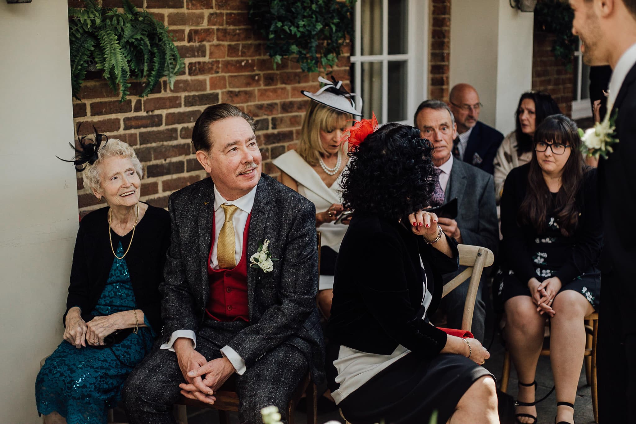 guests waiting for ceremony in the orangery