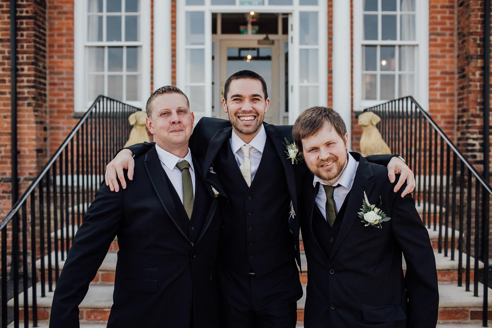 groomsmen at the kedleston country house wedding venue
