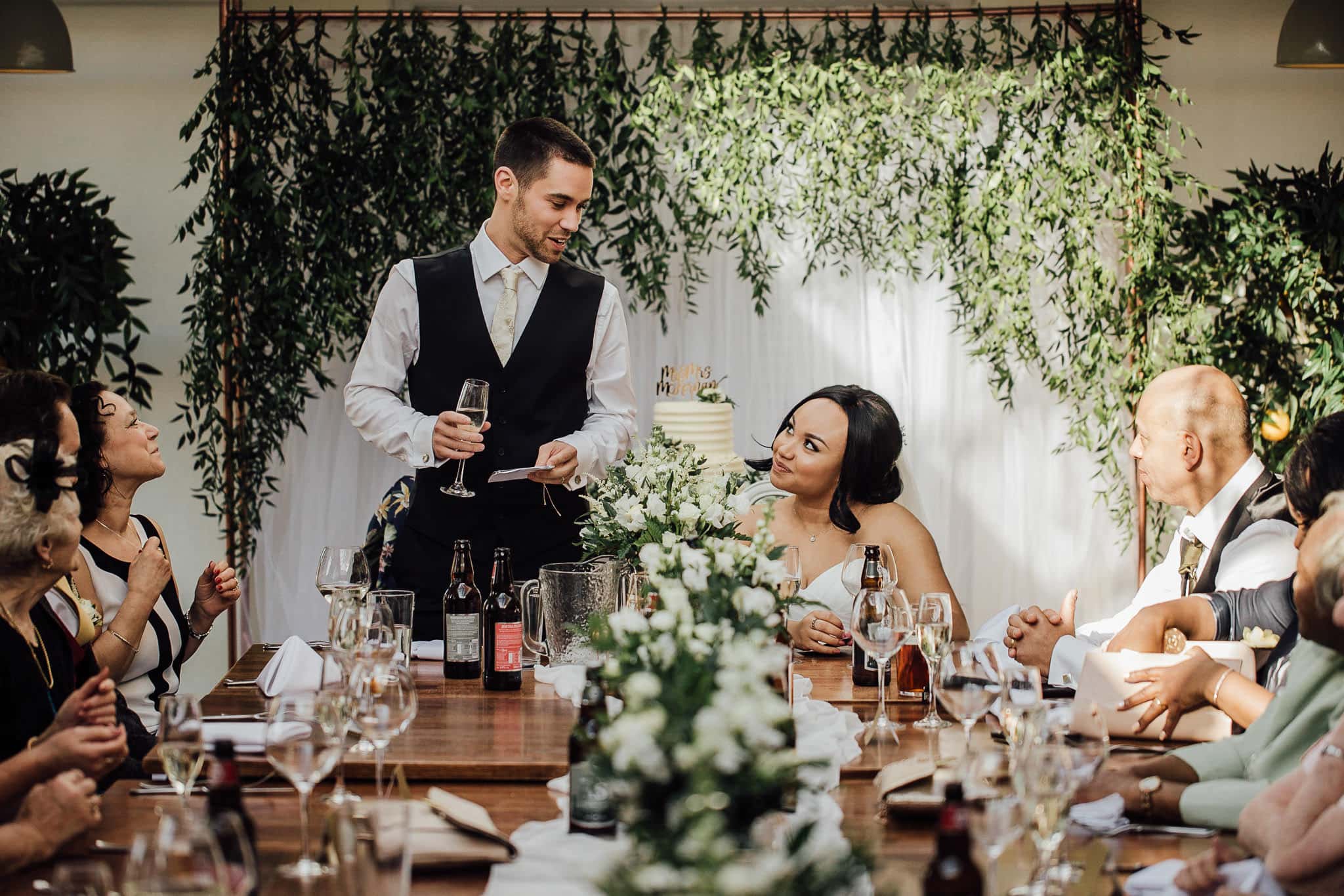 groom's speech in the orangery