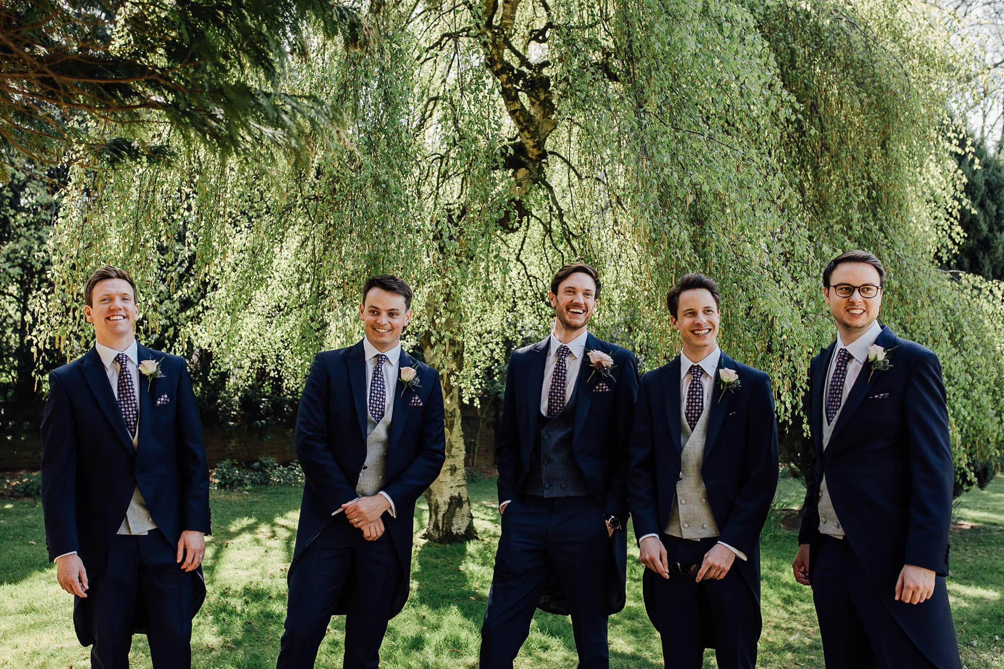 groomsmen at Crewe Hall