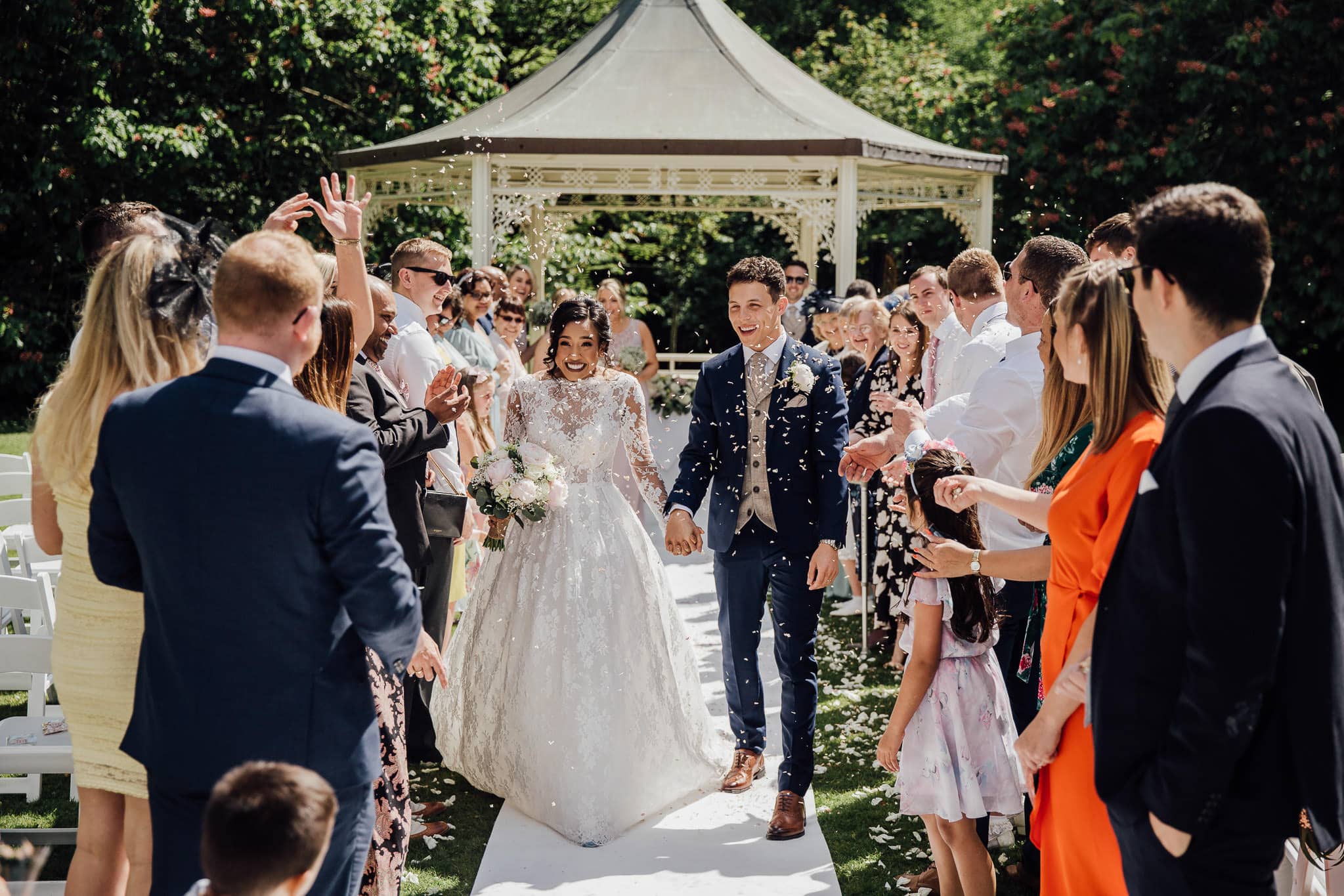 confetti in outdoor ceremony