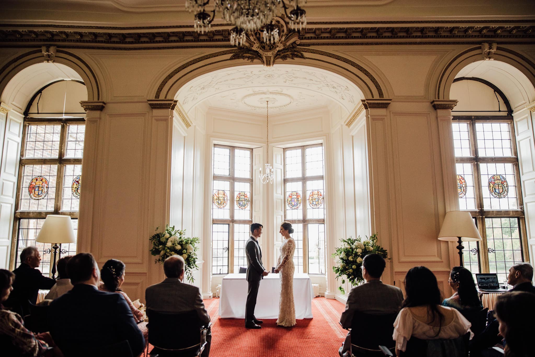 wedding ceremony at Madingley Hall, Cambridge