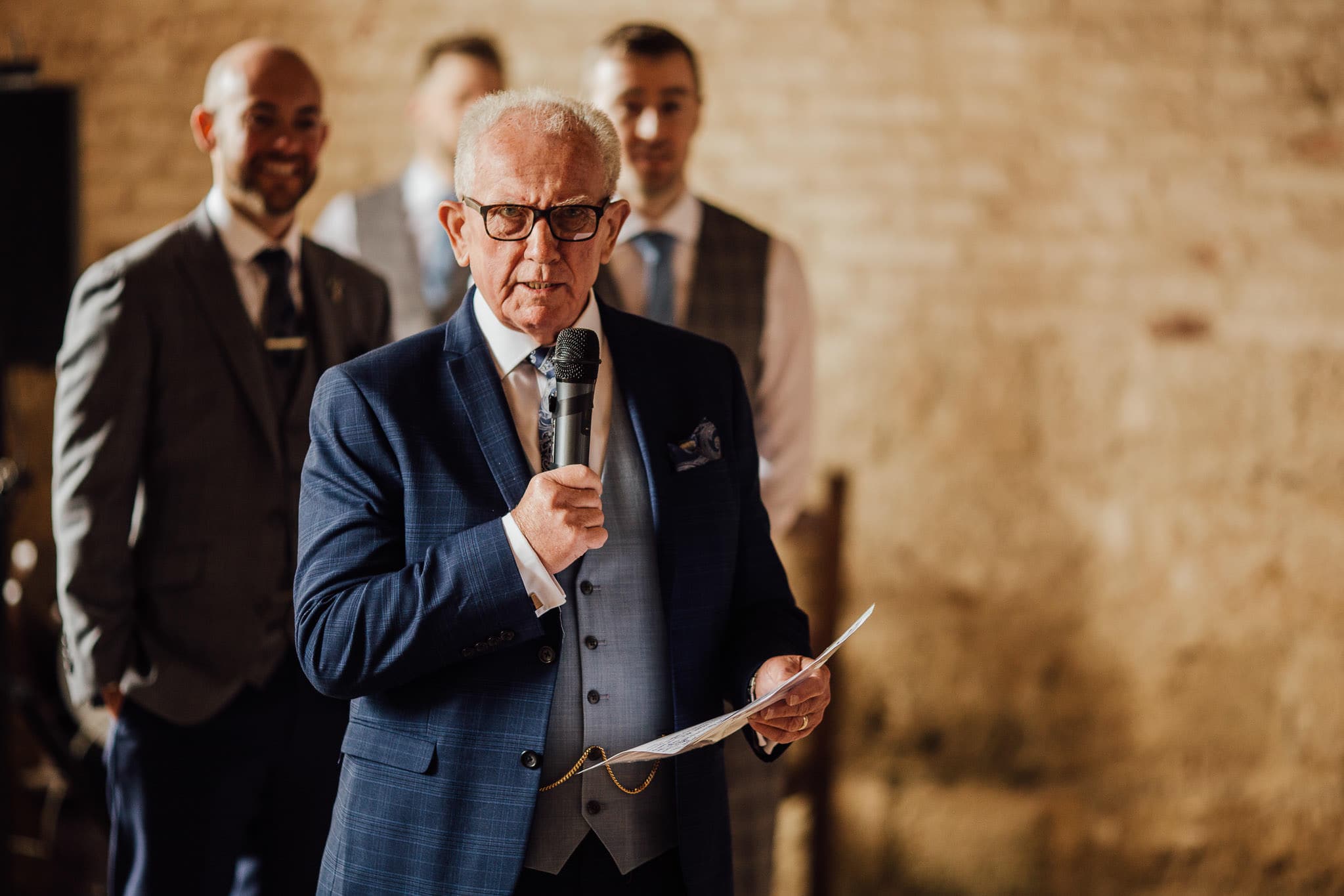 Master of ceremonies at Tuscany wedding