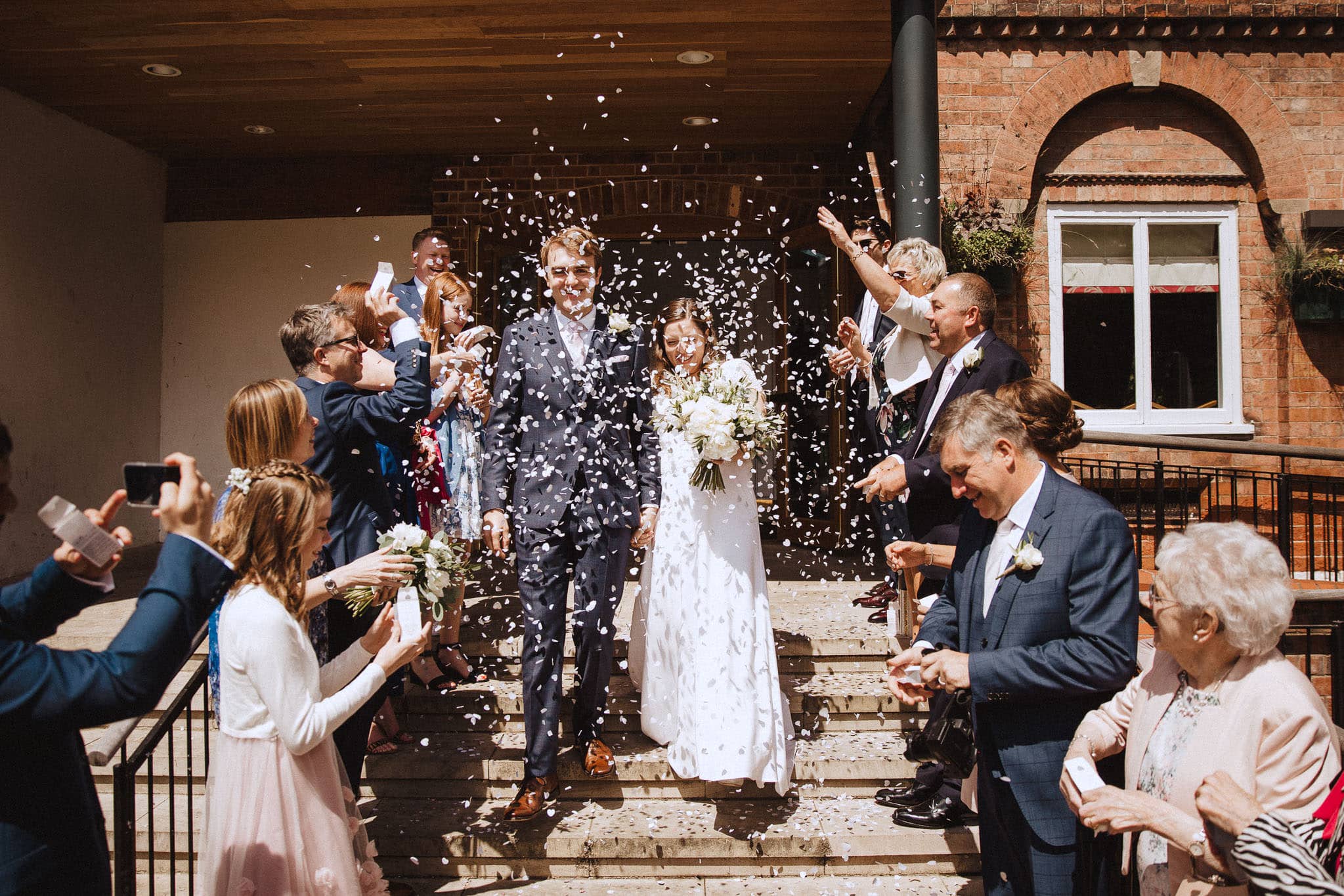 Bridgford Hall wedding confetti photo